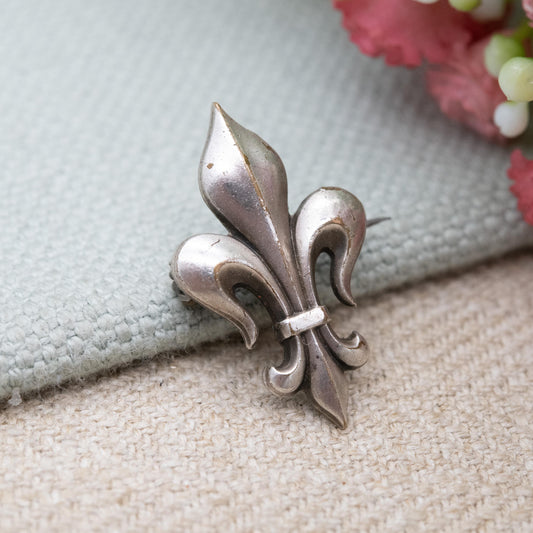 Antique French Fleur de Lis Brooch c. 1900s