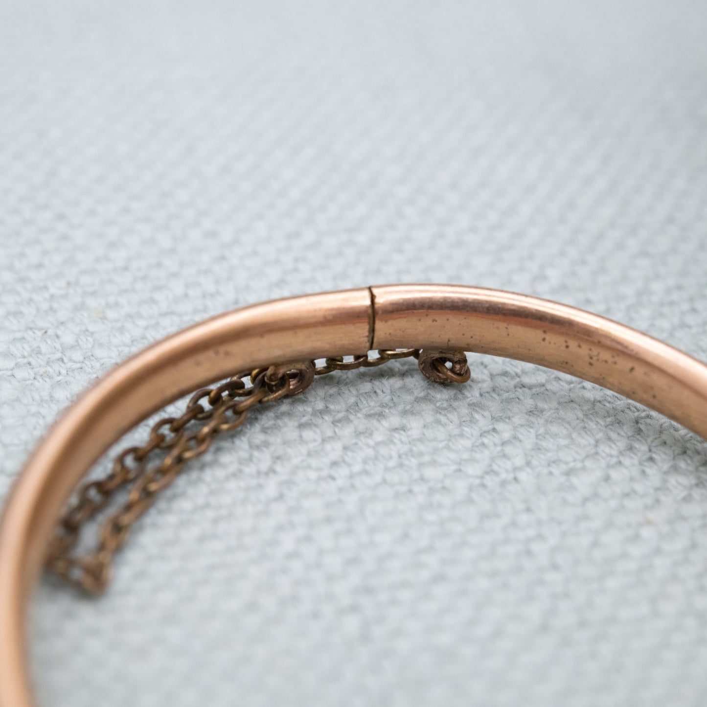 Antique Children's Rolled Gold Bangle Bracelet with Engraved Stars - Small Size