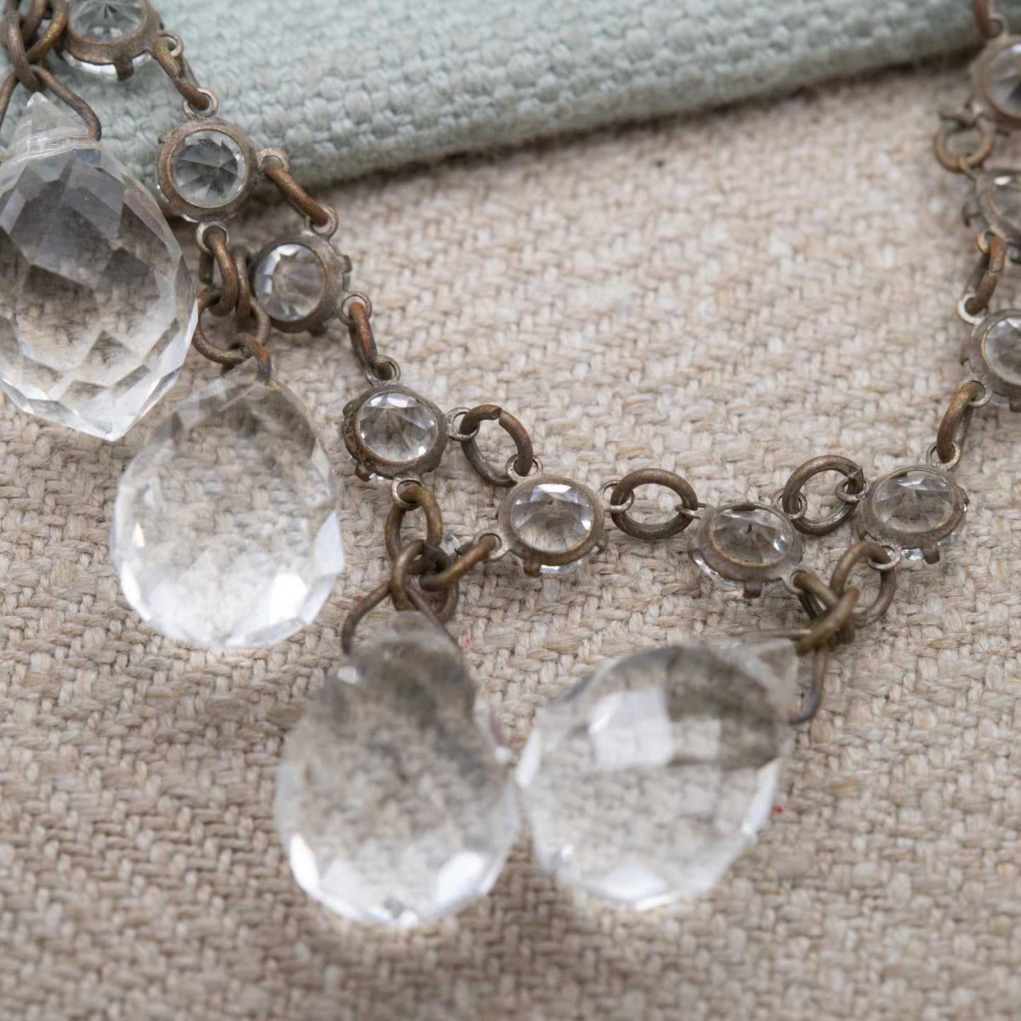 Antique Edwardian Crystal Necklace c. 1910s Bridal Necklace