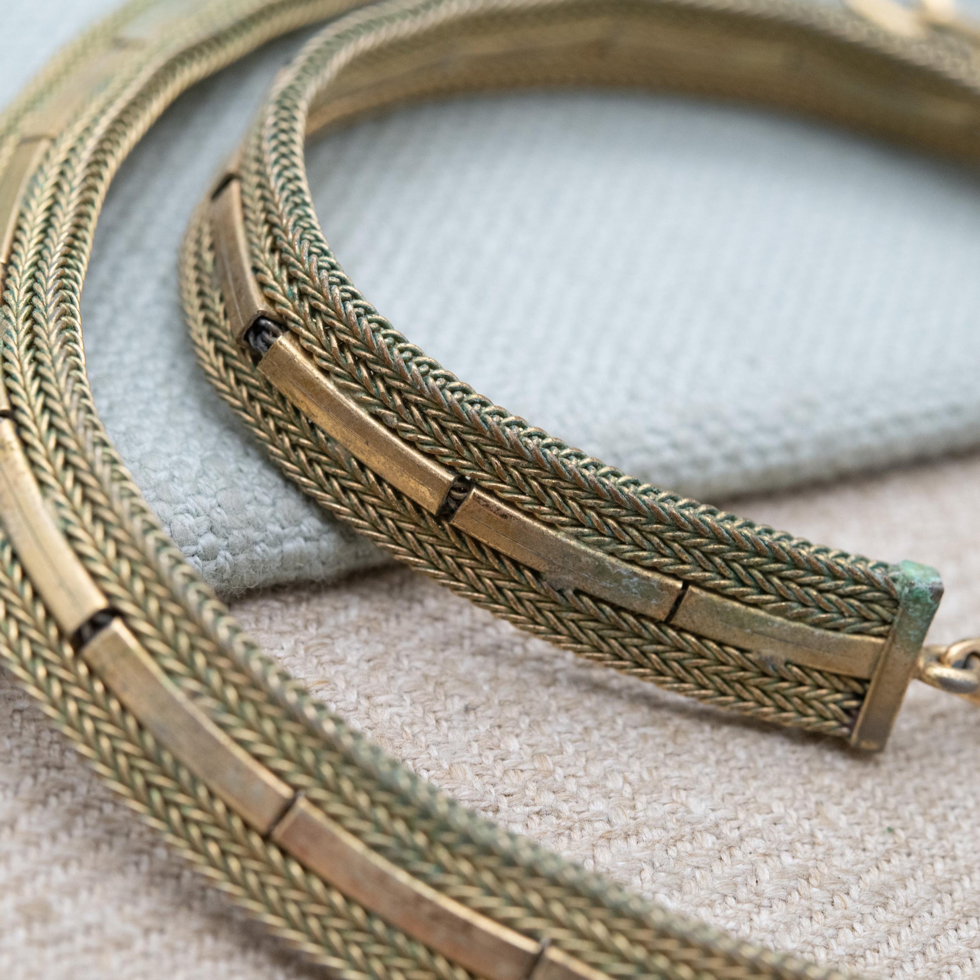 Vintage Grossé Collar Necklace 1961 German Designer - Gold Tone Mesh Style Signed Jewellery