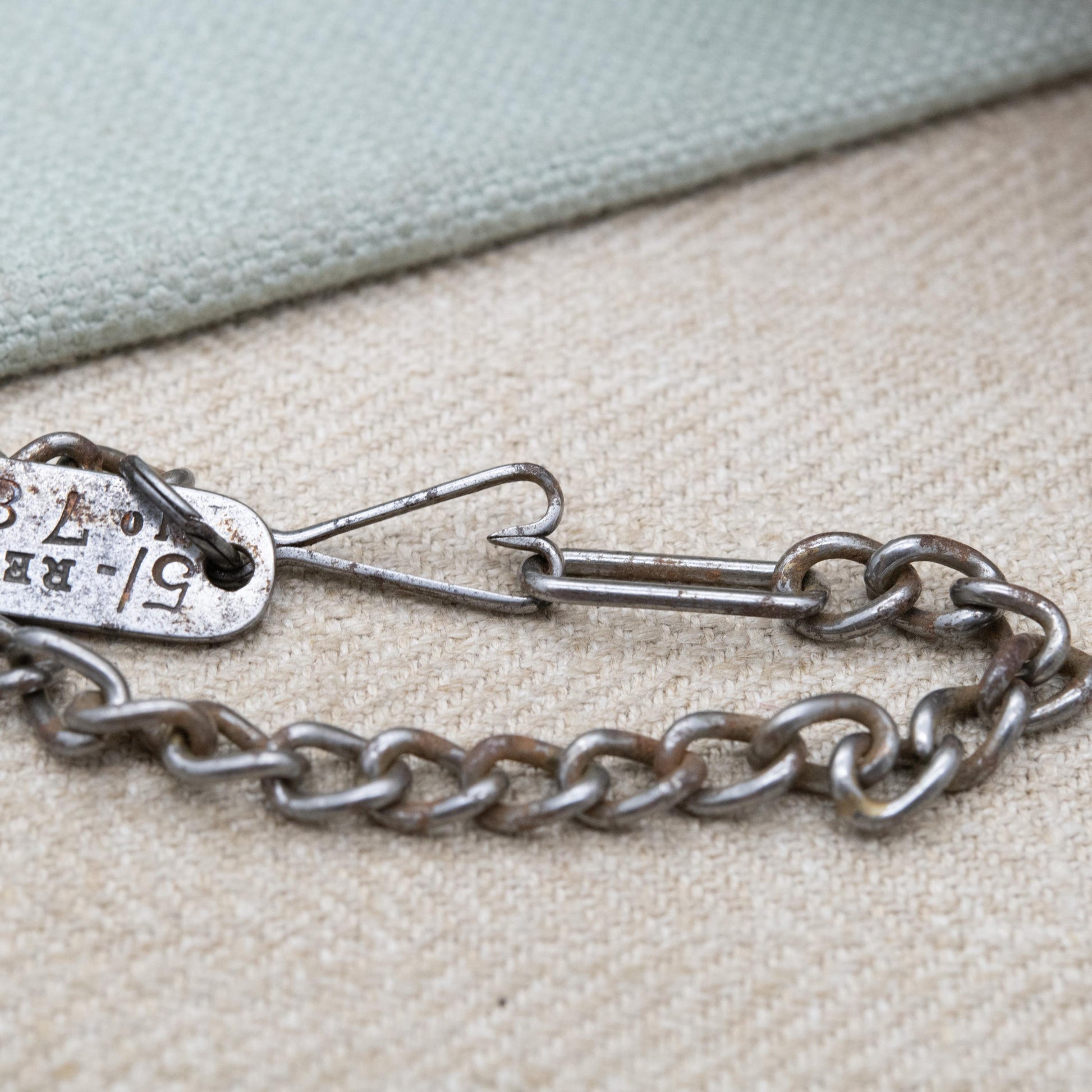 Antique Lost Item 5 Shilling Reward Tag c. 1910s - 28 Finsbury Pavement London Key Ring