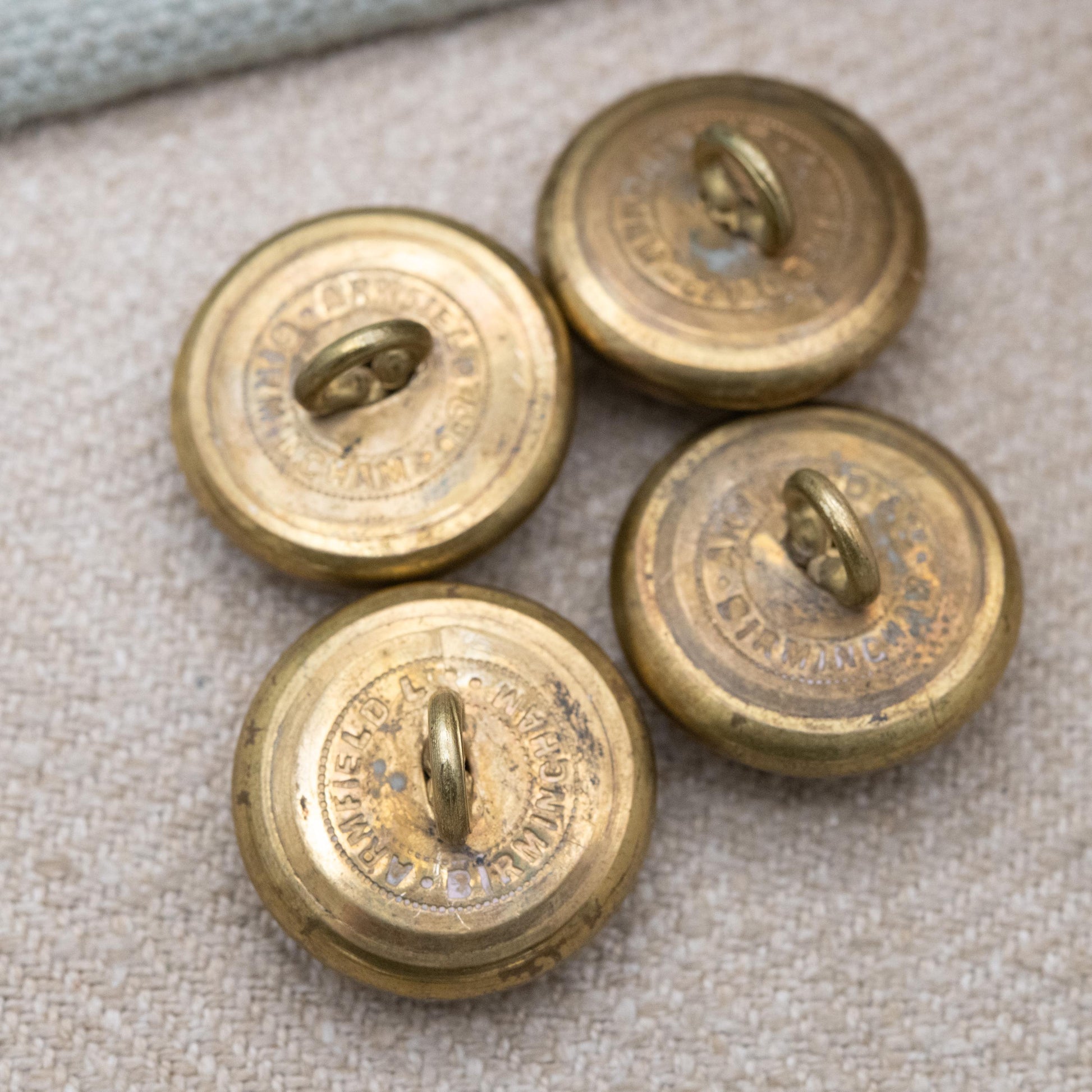 Armfield Ltd British Army Royal Artillery Button Set of Four c. 1940s - Made in Birmingham | WWII Collectable