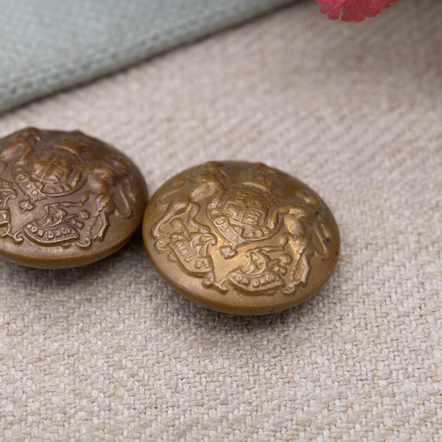 Vintage Pair of British Army Buttons by Cheney