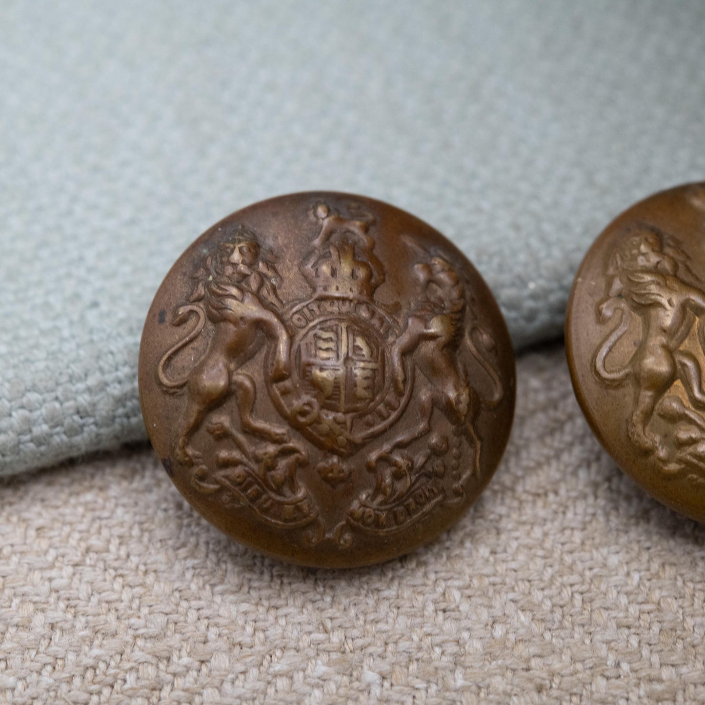 Vintage Pair of British Army Buttons by Cheney