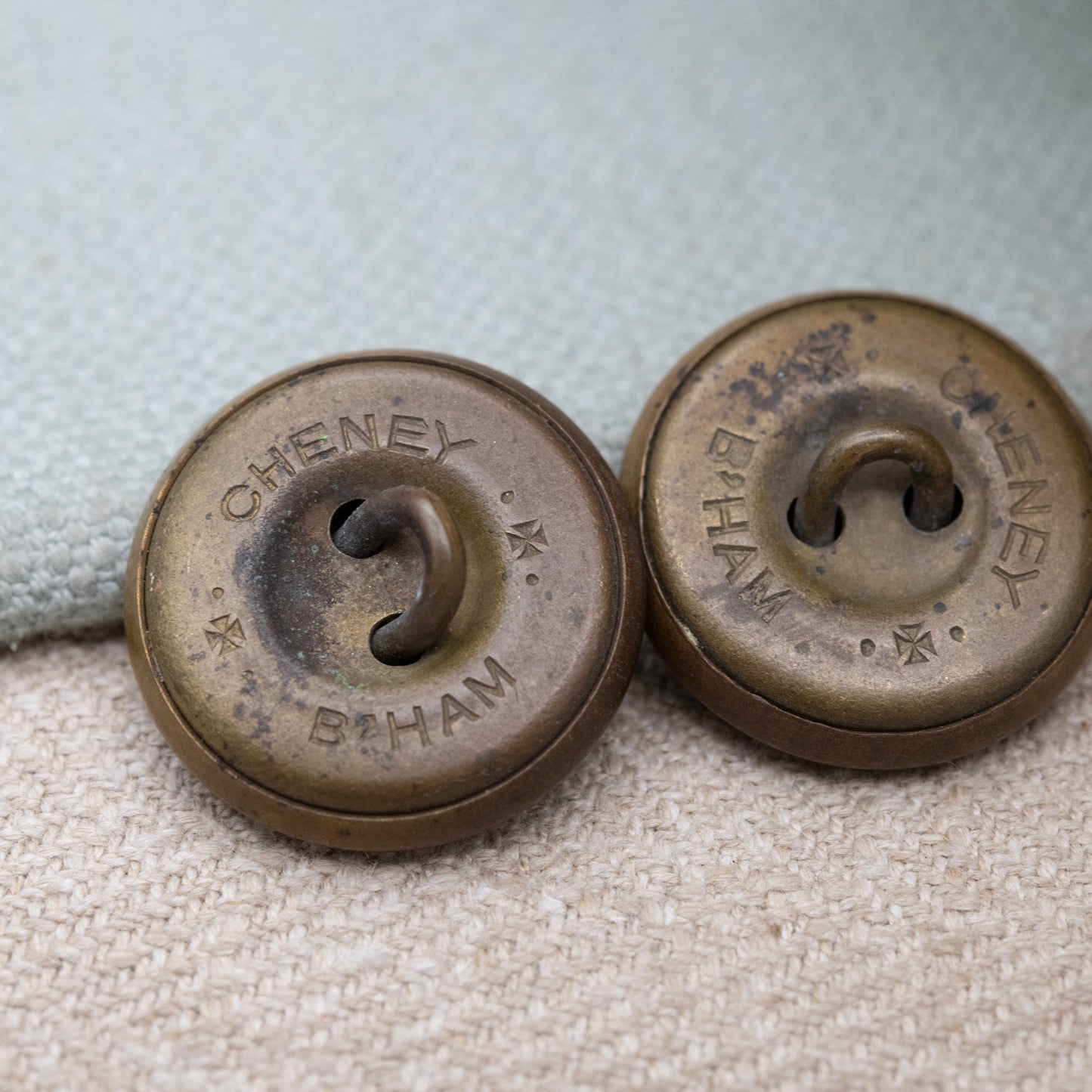 Vintage Pair of British Army Buttons by Cheney