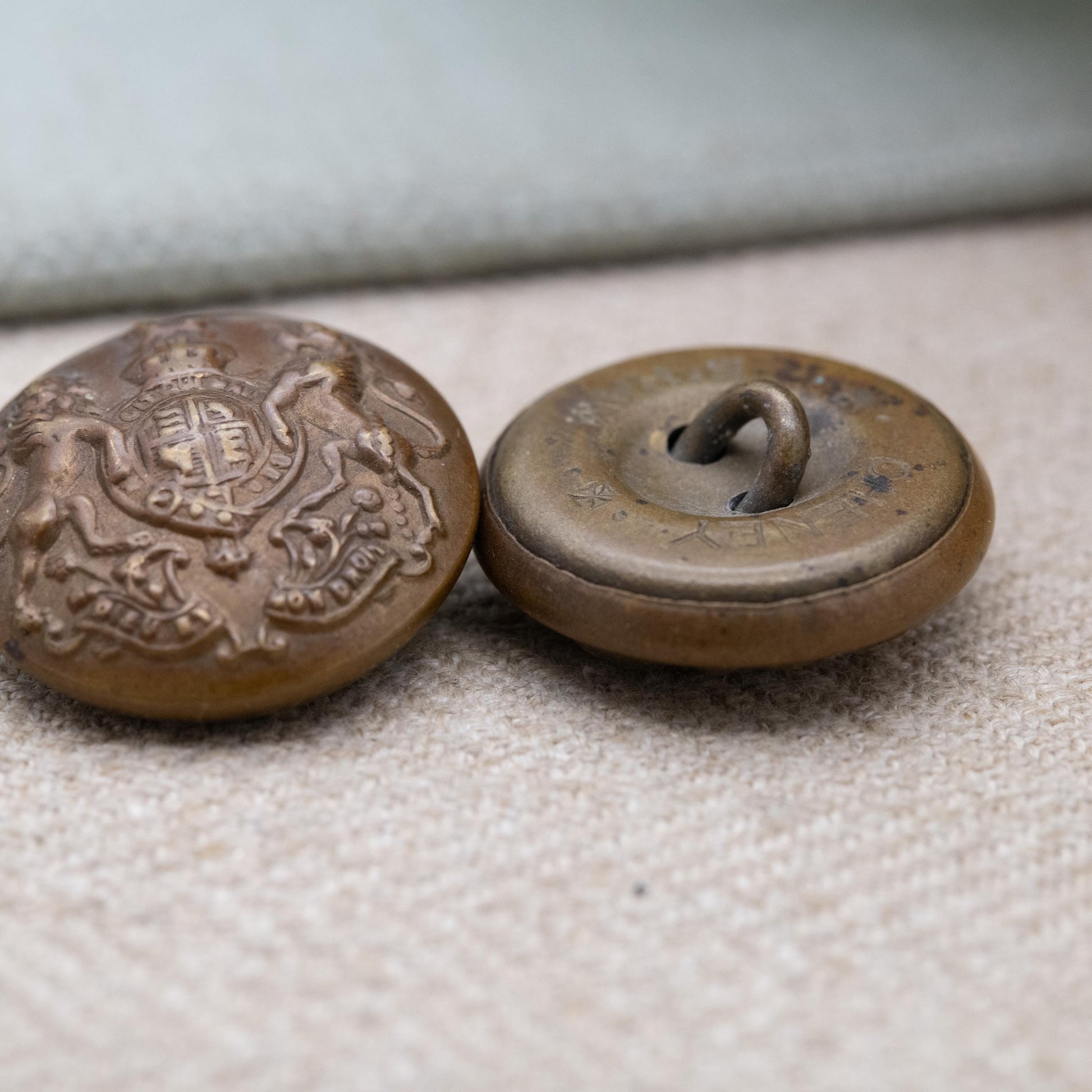 Vintage Pair of British Army Buttons by Cheney