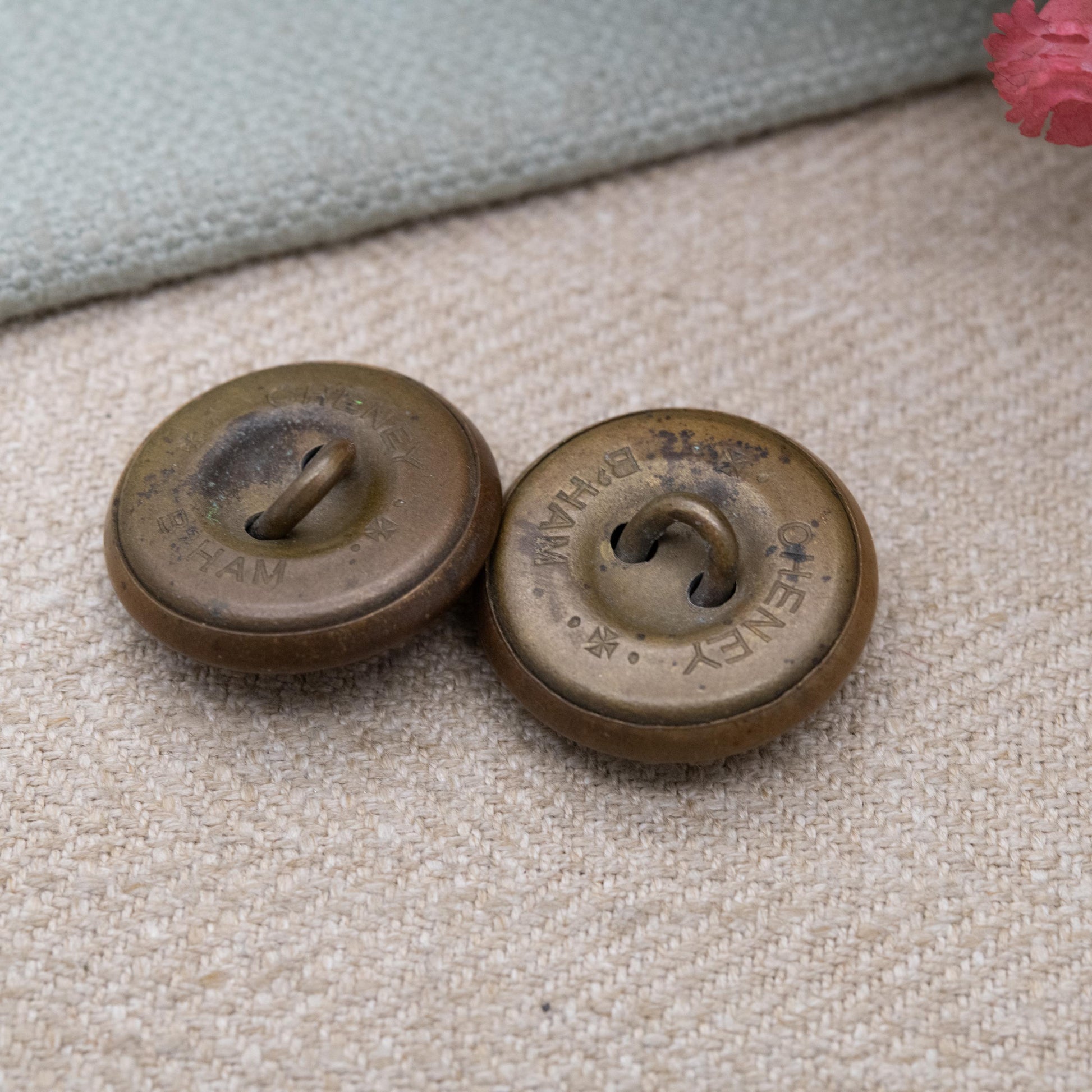 Vintage Pair of British Army Buttons by Cheney
