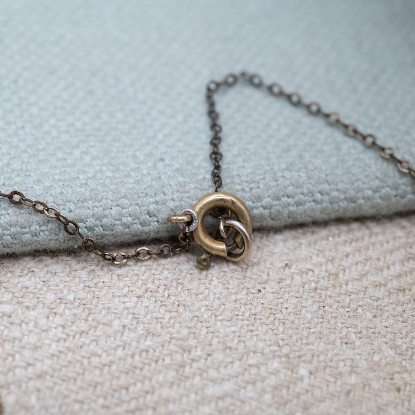 Antique Iris Glass Necklace c. 1910s - Art Deco Czech Rainbow Glass