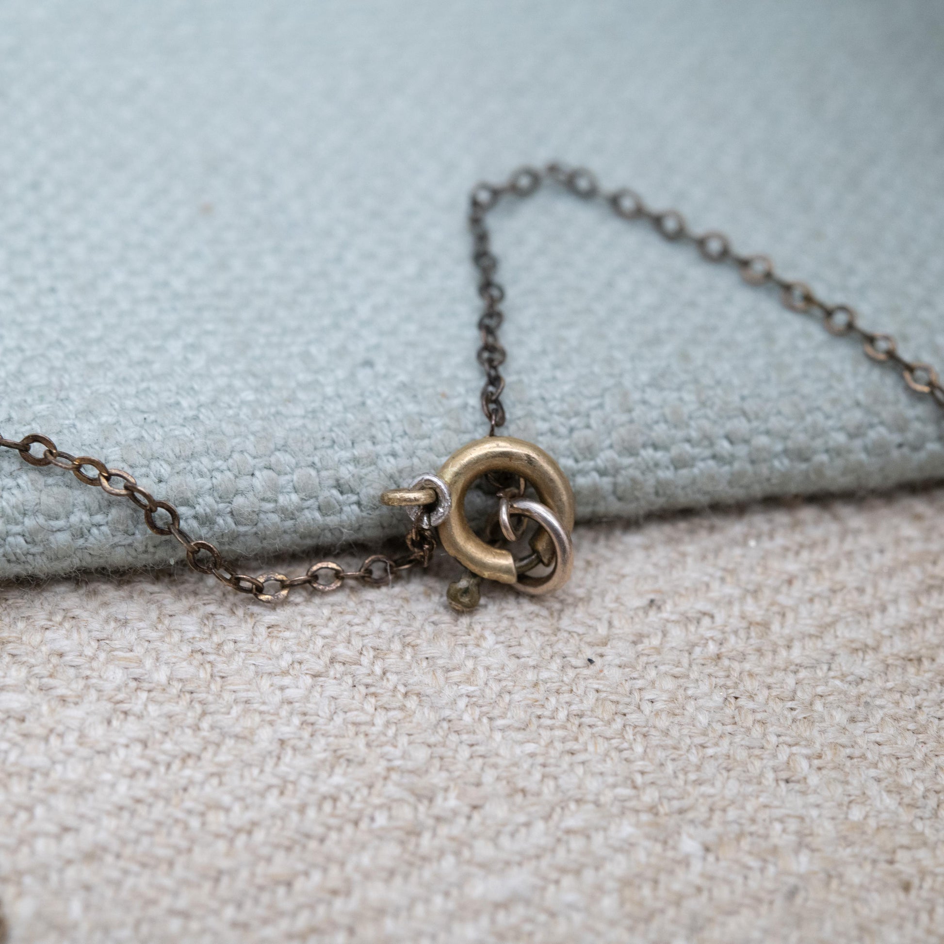 Antique Iris Glass Necklace c. 1910s - Art Deco Czech Rainbow Glass