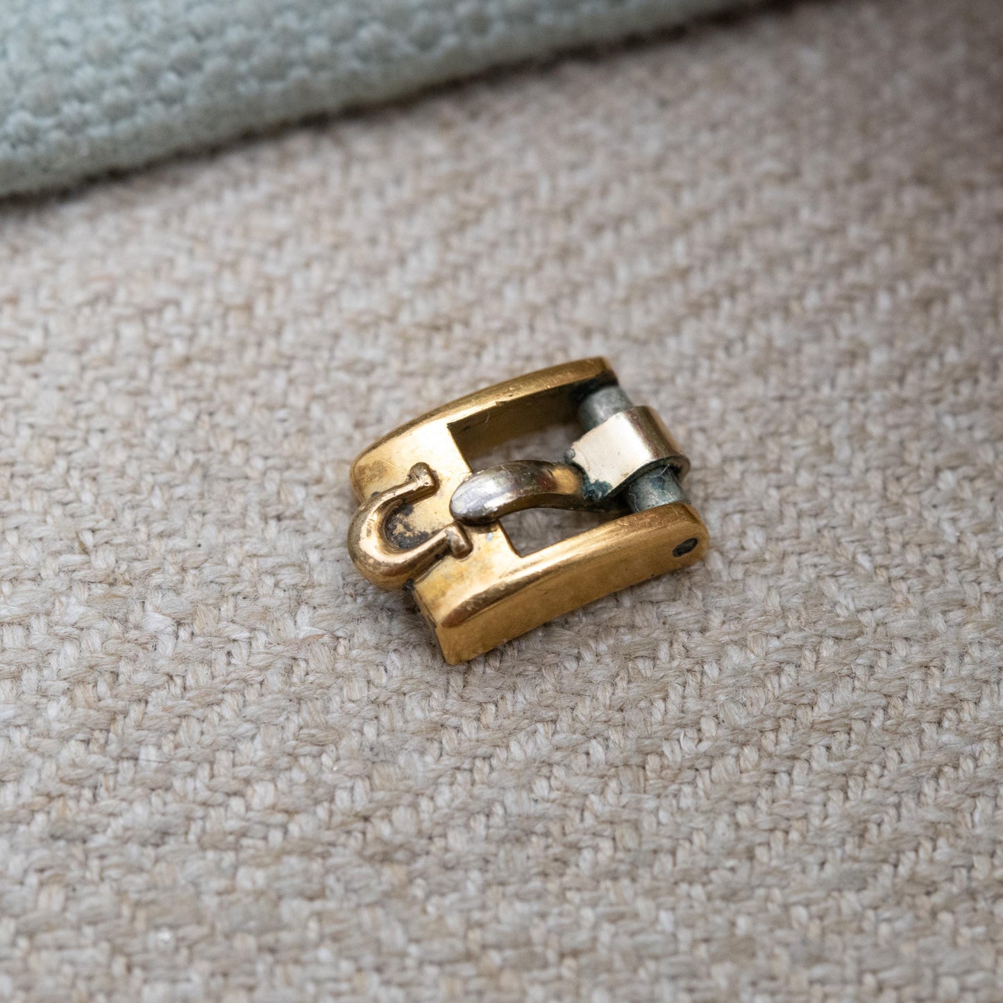 Vintage Omega 6mm Watch Strap Buckle - AW Plaque G Swiss