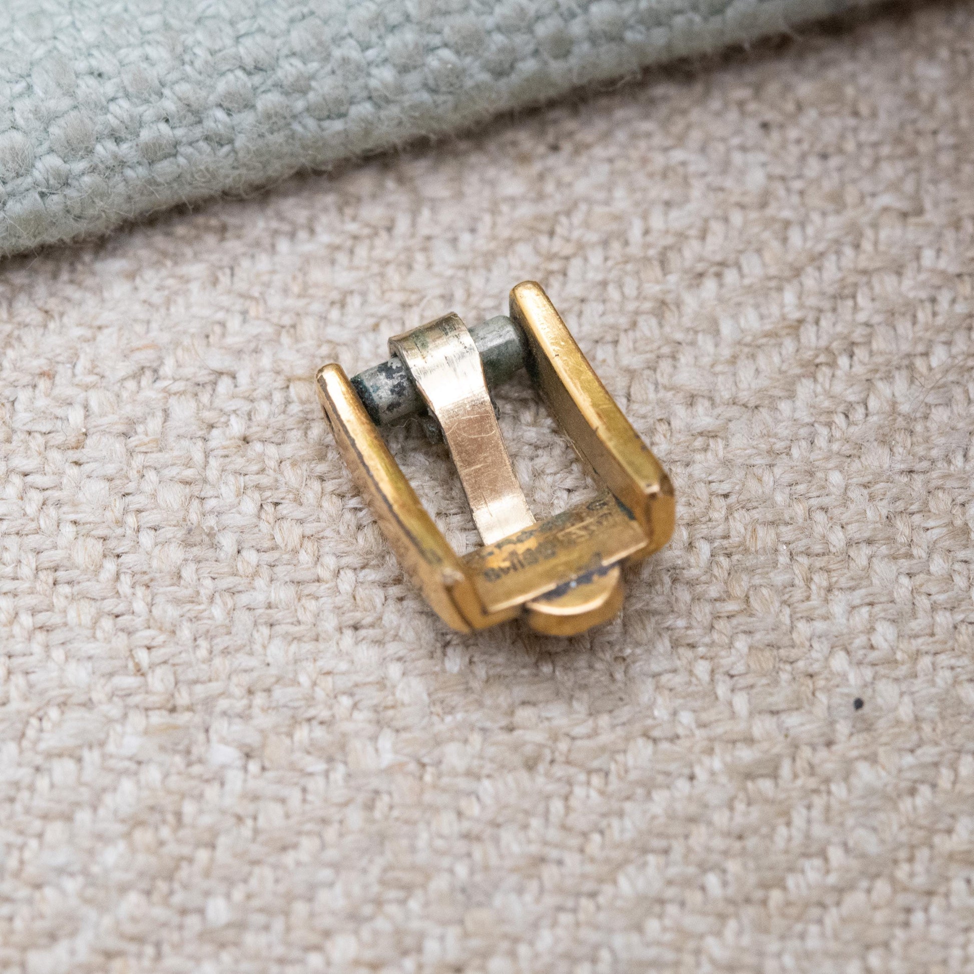 Vintage Omega 6mm Watch Strap Buckle - AW Plaque G Swiss
