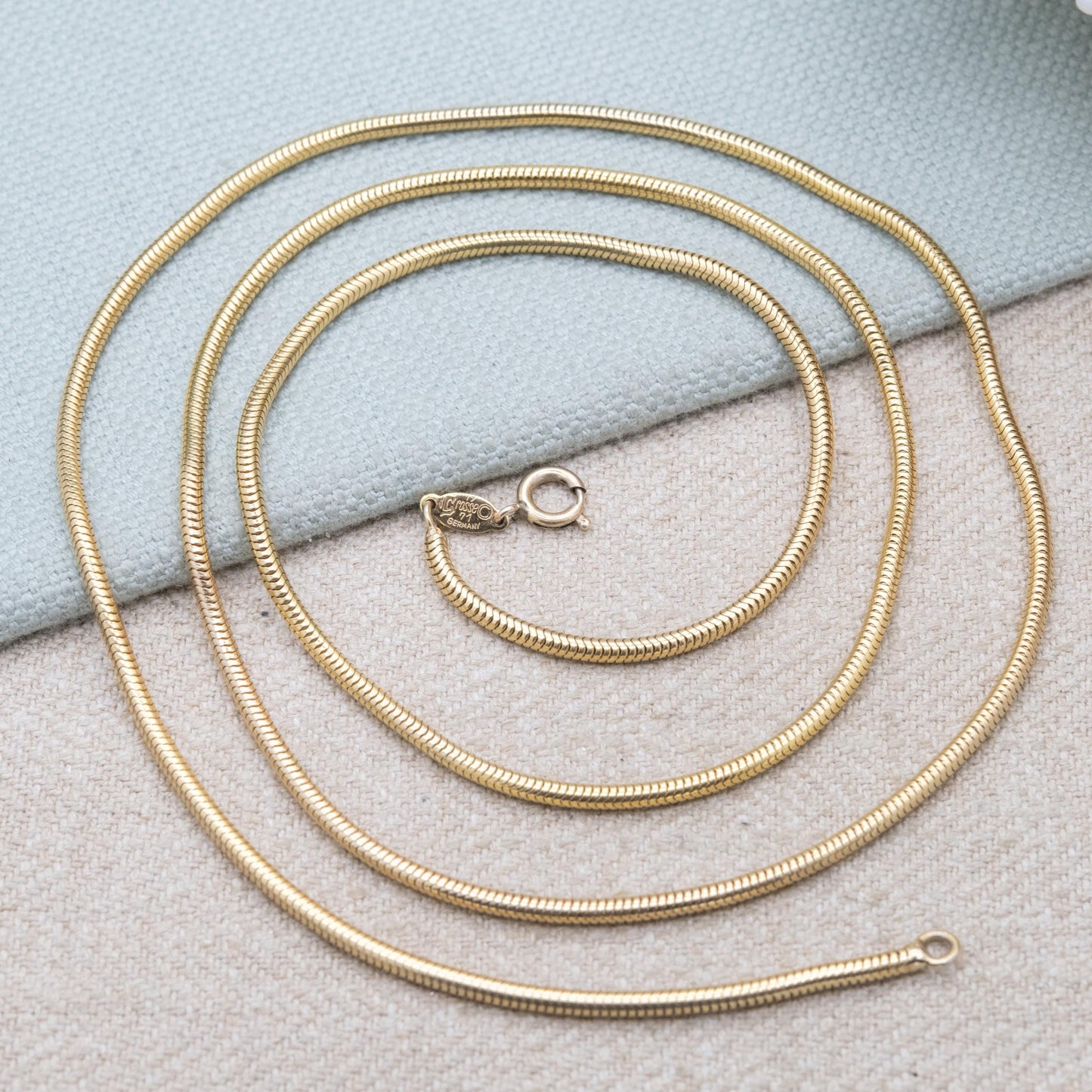 Vintage Grossé Long Snake Chain Necklace 1971 German Designer