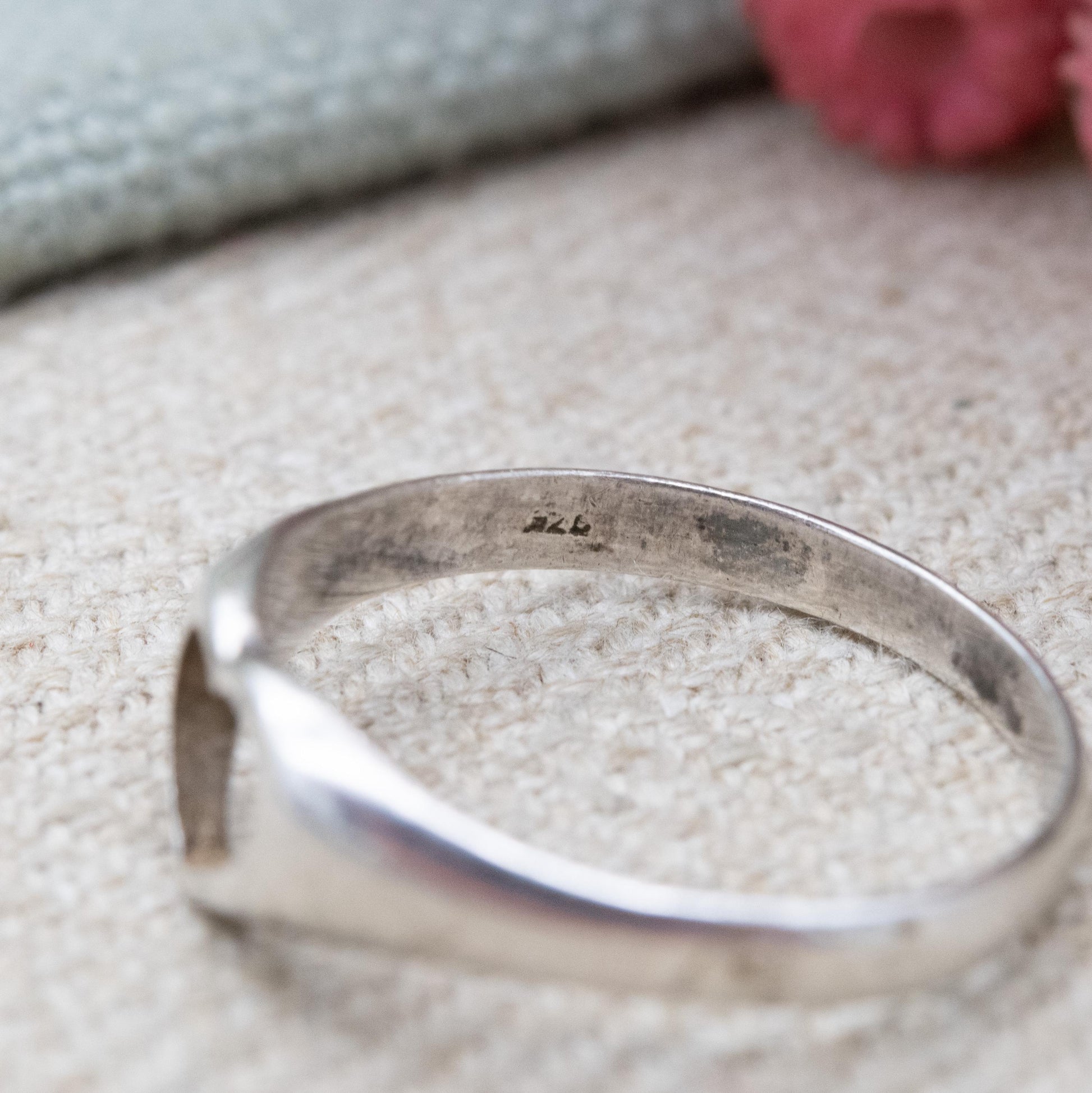 Vintage Sterling Silver Openwork Heart Ring - Everyday Silver Love Heart Jewellery Gift | UK Size - O 1/2 US Size - 7 1/2