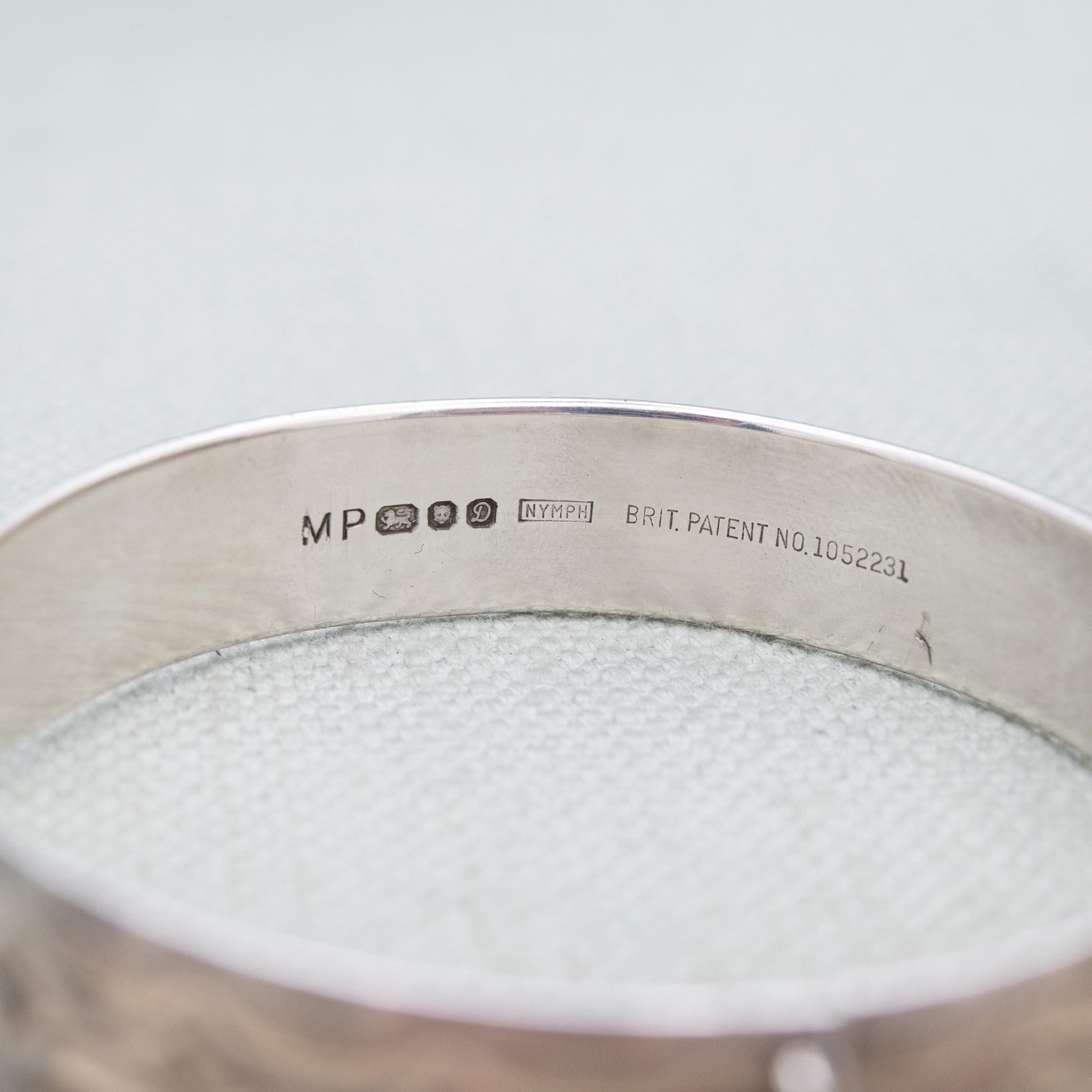 Vintage Sterling Silver Geometric Engraved and Textured Bangle Bracelet 1978 - Chunky Unisex Gift