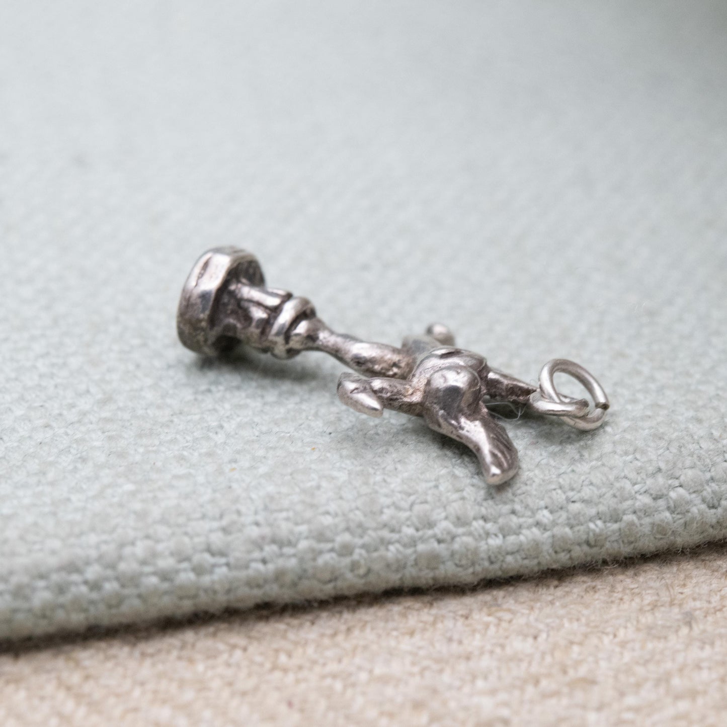 Vintage Sterling Silver Cherub Charm Statue Charm Pendant - Baby Angel | Love | Cupid Valentine's Gift for Charm Bracelet
