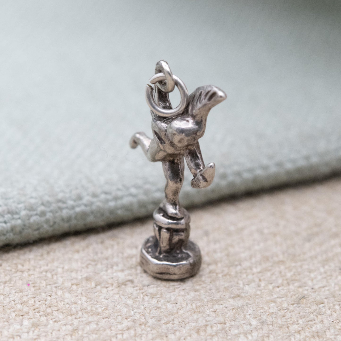 Vintage Sterling Silver Cherub Charm Statue Charm Pendant - Baby Angel | Love | Cupid Valentine's Gift for Charm Bracelet