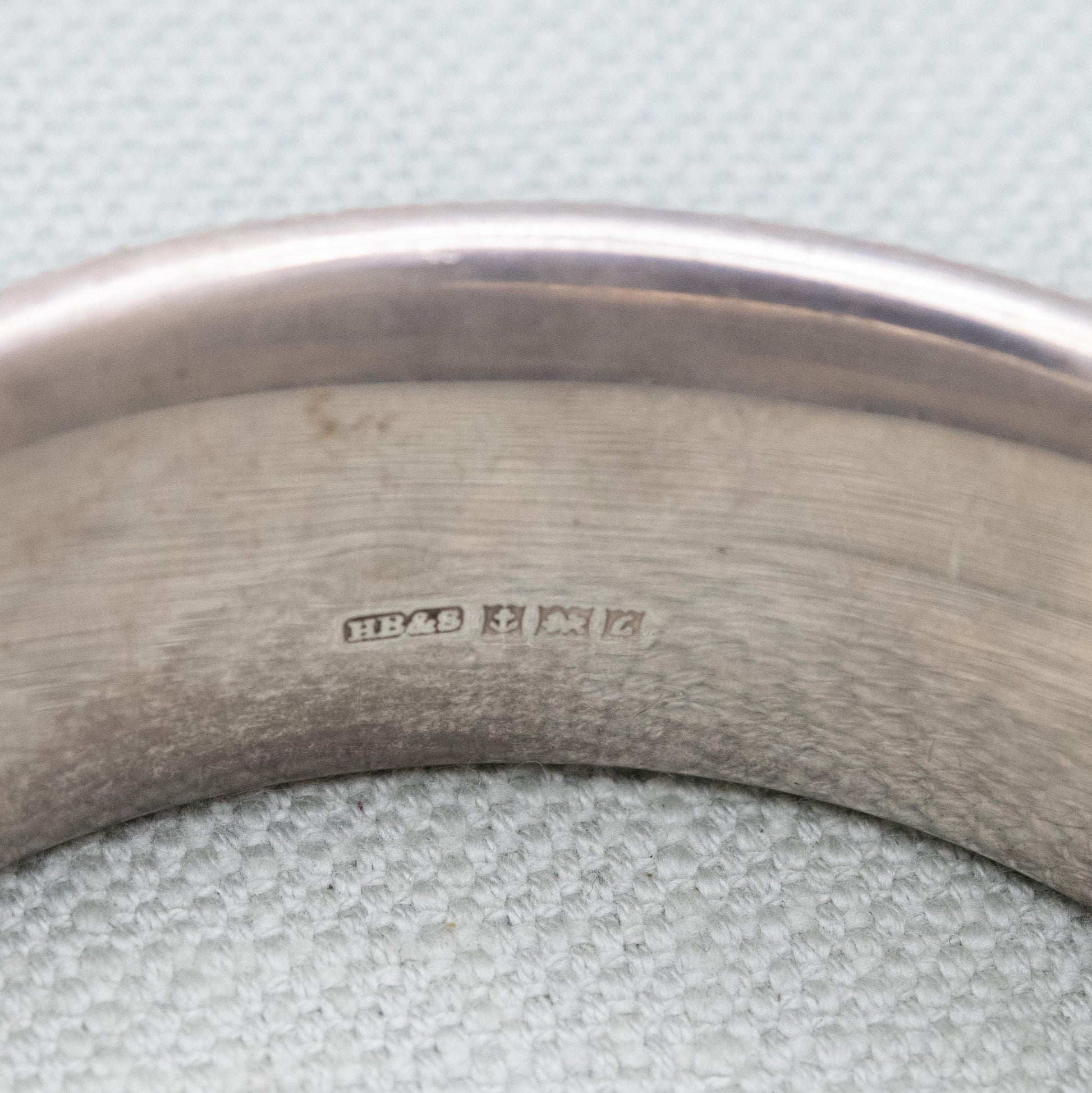 Vintage Sterling Silver Engraved Bangle Bracelet 1960 - Chunky Victorian Aesthetic Scrolling Style with Safety Chain