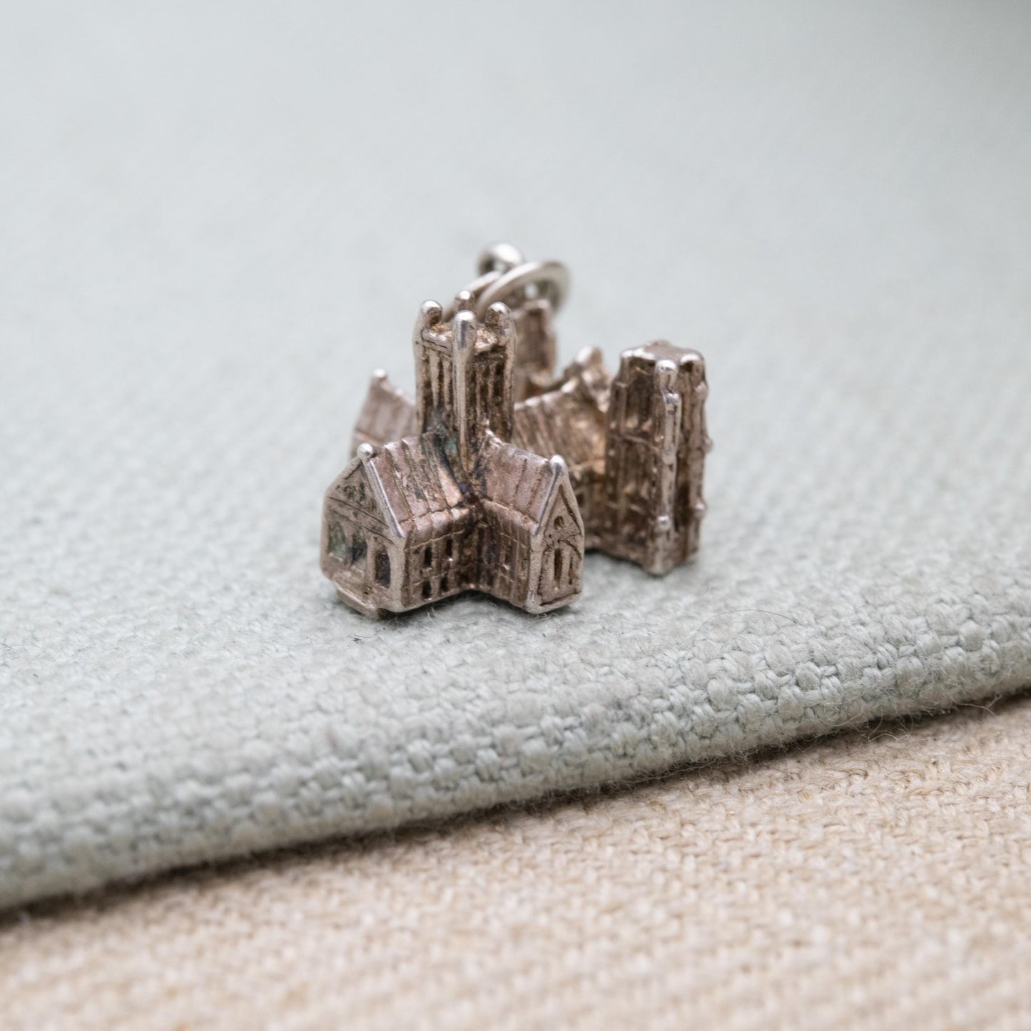 Vintage Sterling Silver Cathedral Charm Pendant - Wells Cathedral | Somerset England | Travel | Souvenir Gift for Charm Bracelet