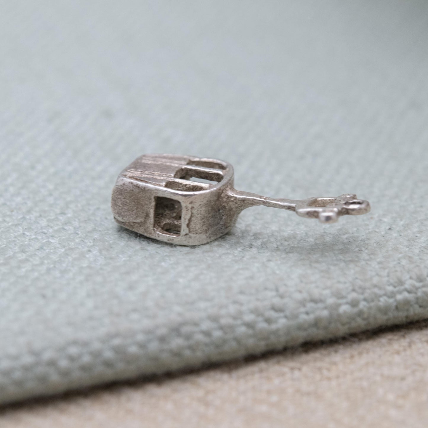 Vintage Sterling Silver Cable Car Charm Pendant - Ski Lift Gondola | Snow Sport | Winter | Gift for Charm Bracelet