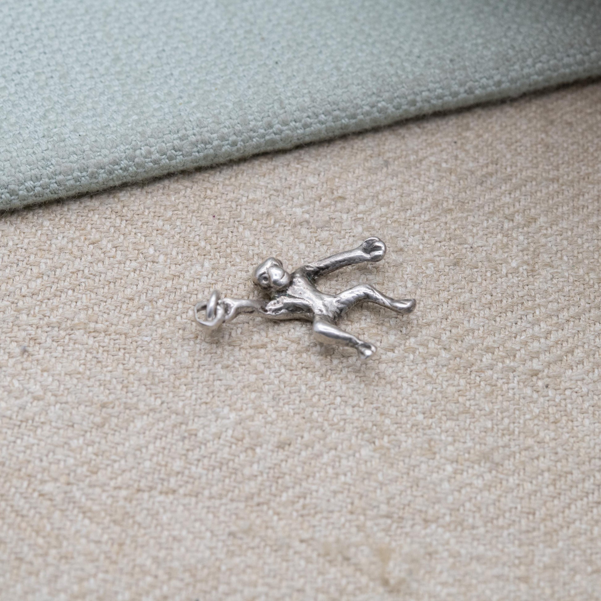 Vintage Sterling Silver Cheeky Monkey Charm Pendant - Cute Animal | Love Gift for Charm Bracelet