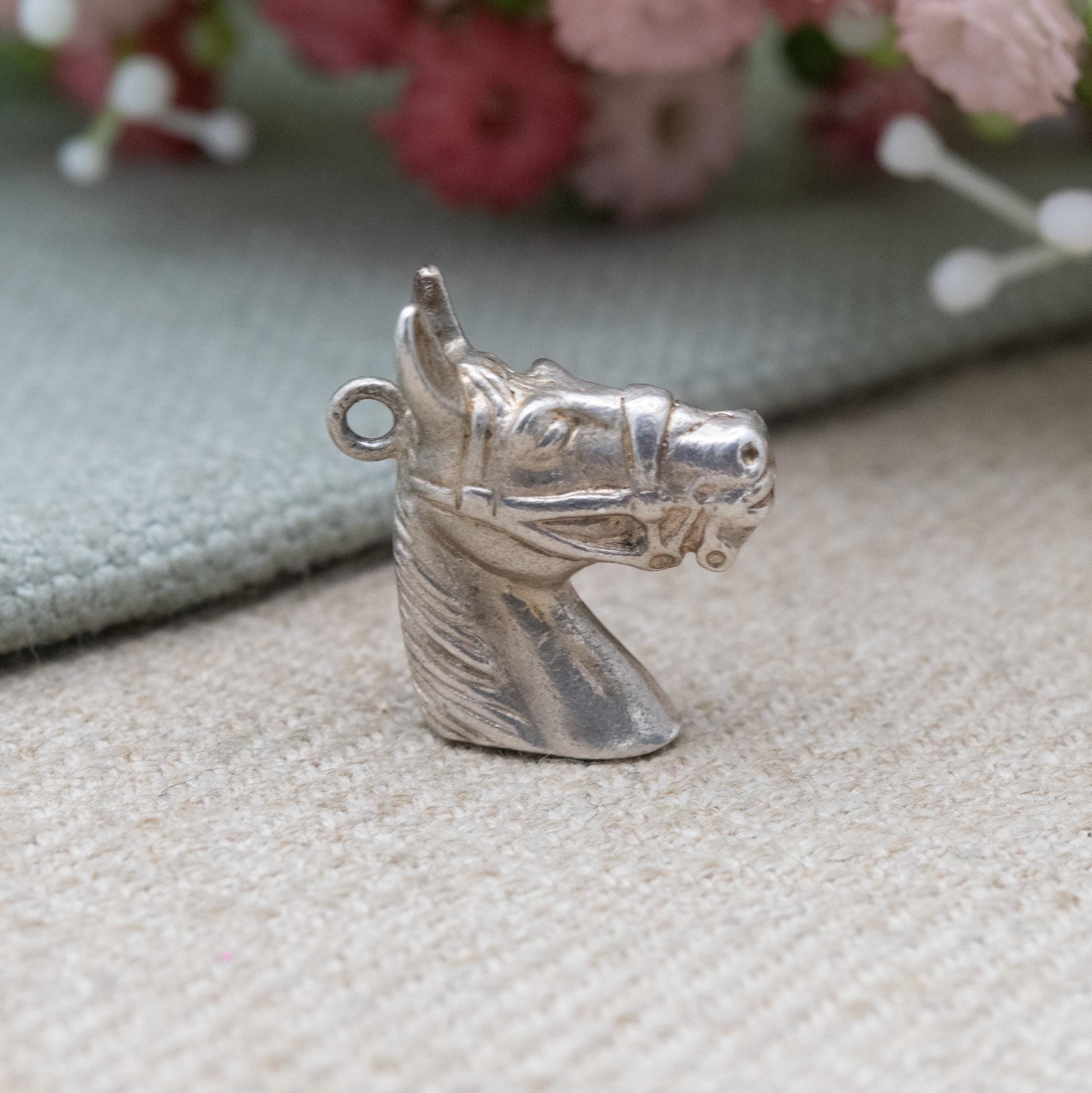 Vintage Sterling Silver Horse Head Charm Pendant - Realistic Animal Jewellery | Horse Girl | Nature Lover | Charm Bracelet | Charm Necklace