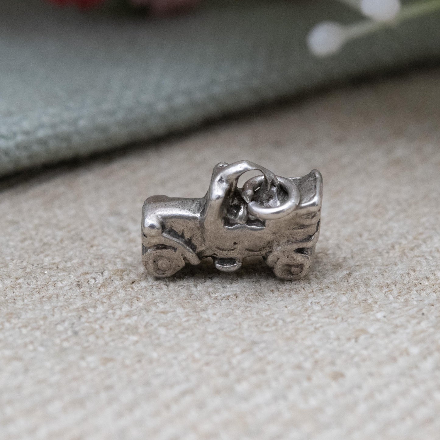 Vintage Sterling Silver Old Car Charm Pendant - Vintage Automobile Charm | Gift for Charm Bracelet