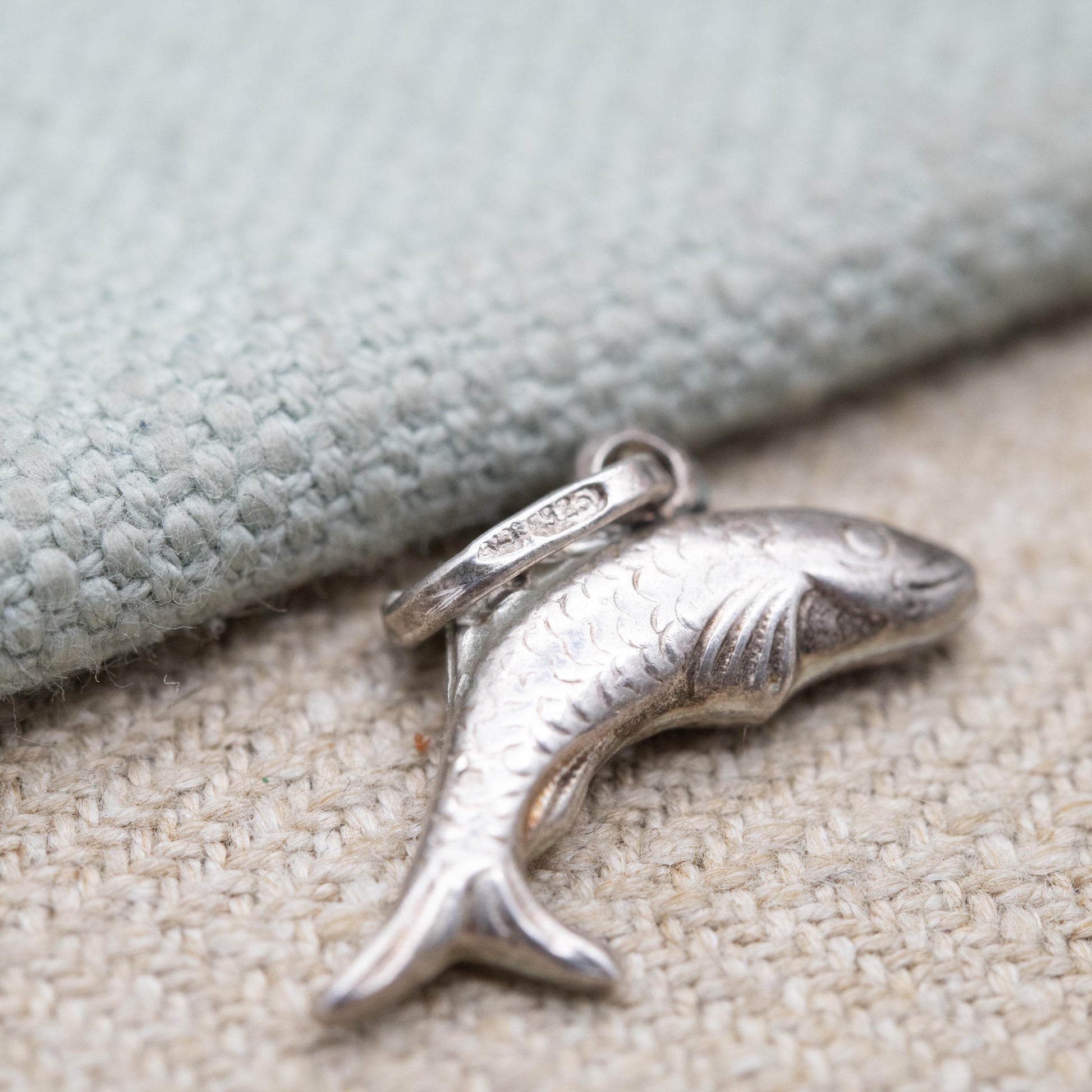 Vintage Sterling Silver Fish Charm Pendant - Sea Animal Charm | Ocean | Gift for Charm Bracelet