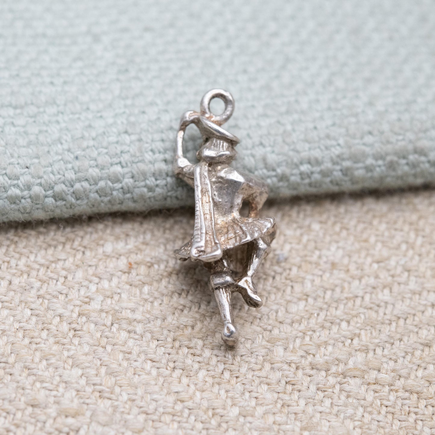 Vintage Sterling Silver Scottish Highland Dancer Charm Pendant - Scotland | Great Highland Dancing | Souvenir Gift for Charm Bracelet