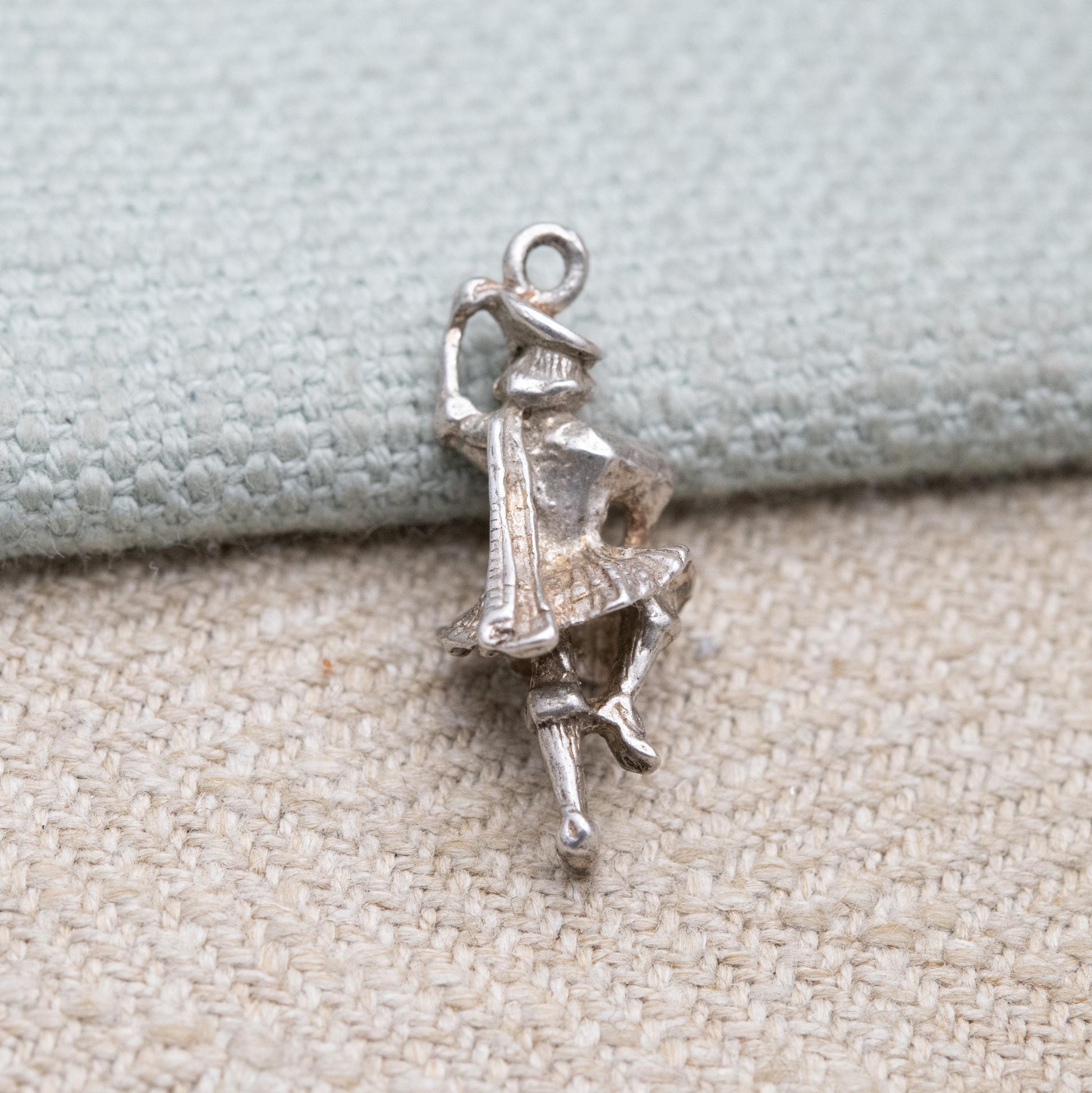 Vintage Sterling Silver Scottish Highland Dancer Charm Pendant - Scotland | Great Highland Dancing | Souvenir Gift for Charm Bracelet