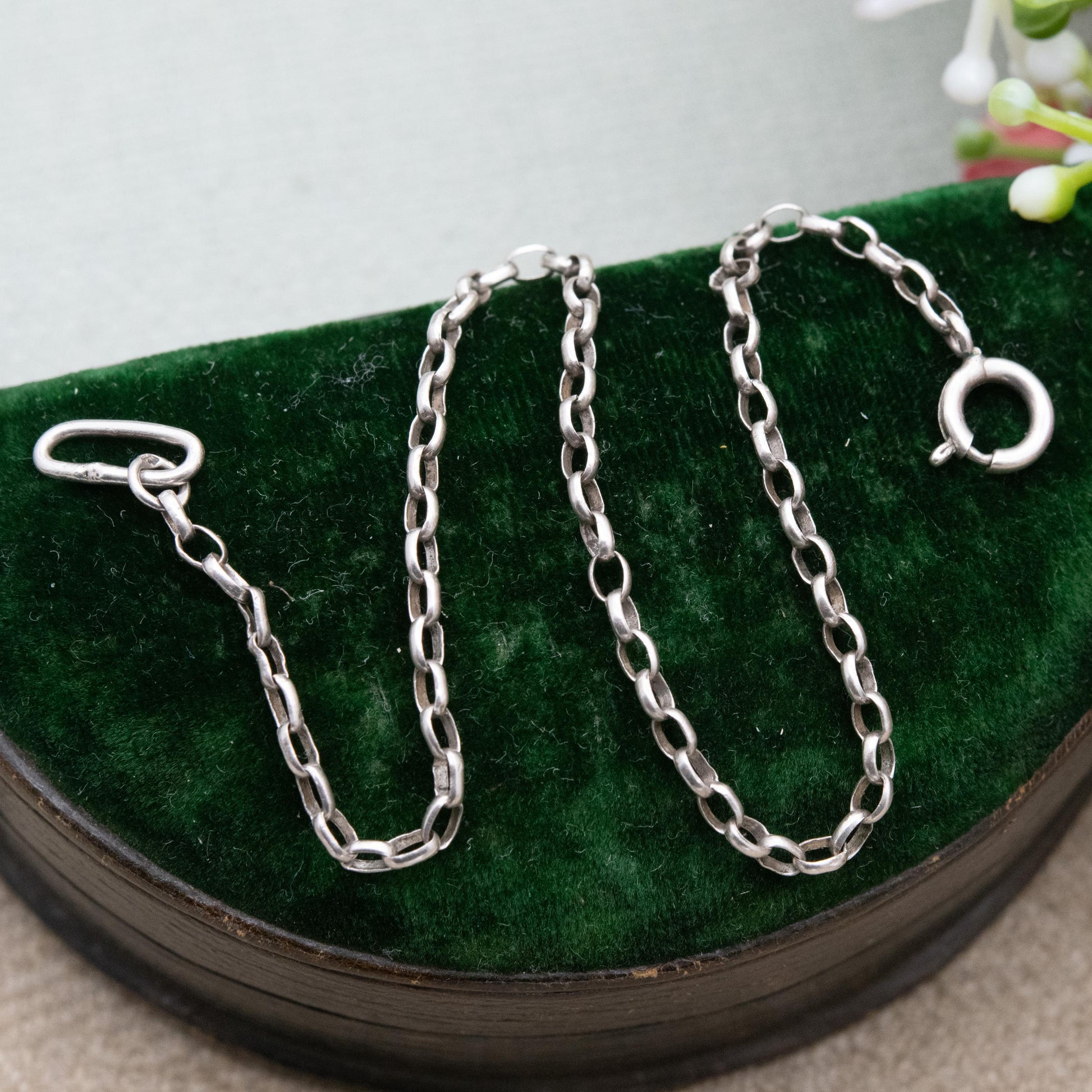 Vintage Silver Cable Link Bracelet - Unisex Gift for Her