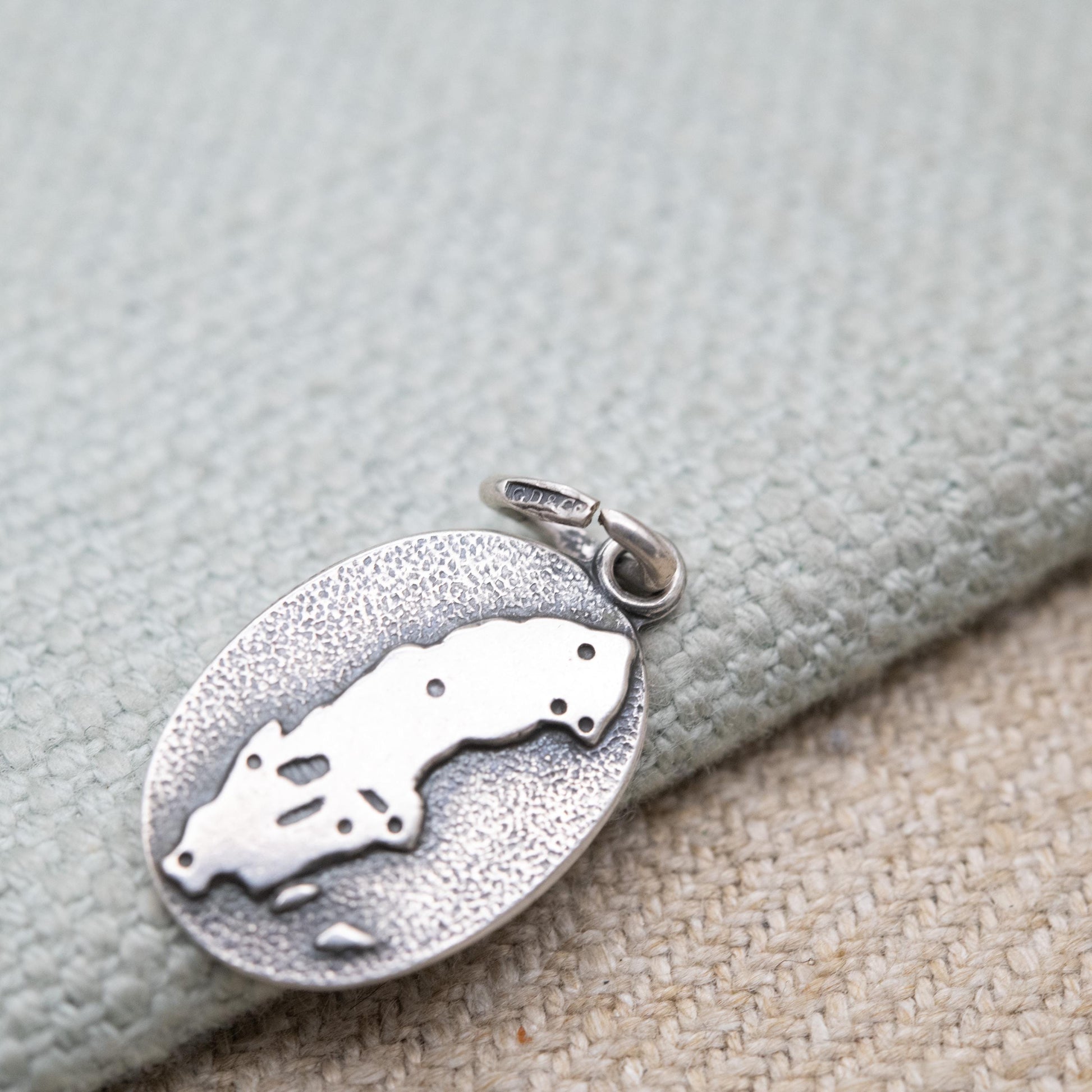Vintage European Silver Sweden Charm Pendant - Scandinavian Travel Charm | Souvenir Gift for Charm Bracelet