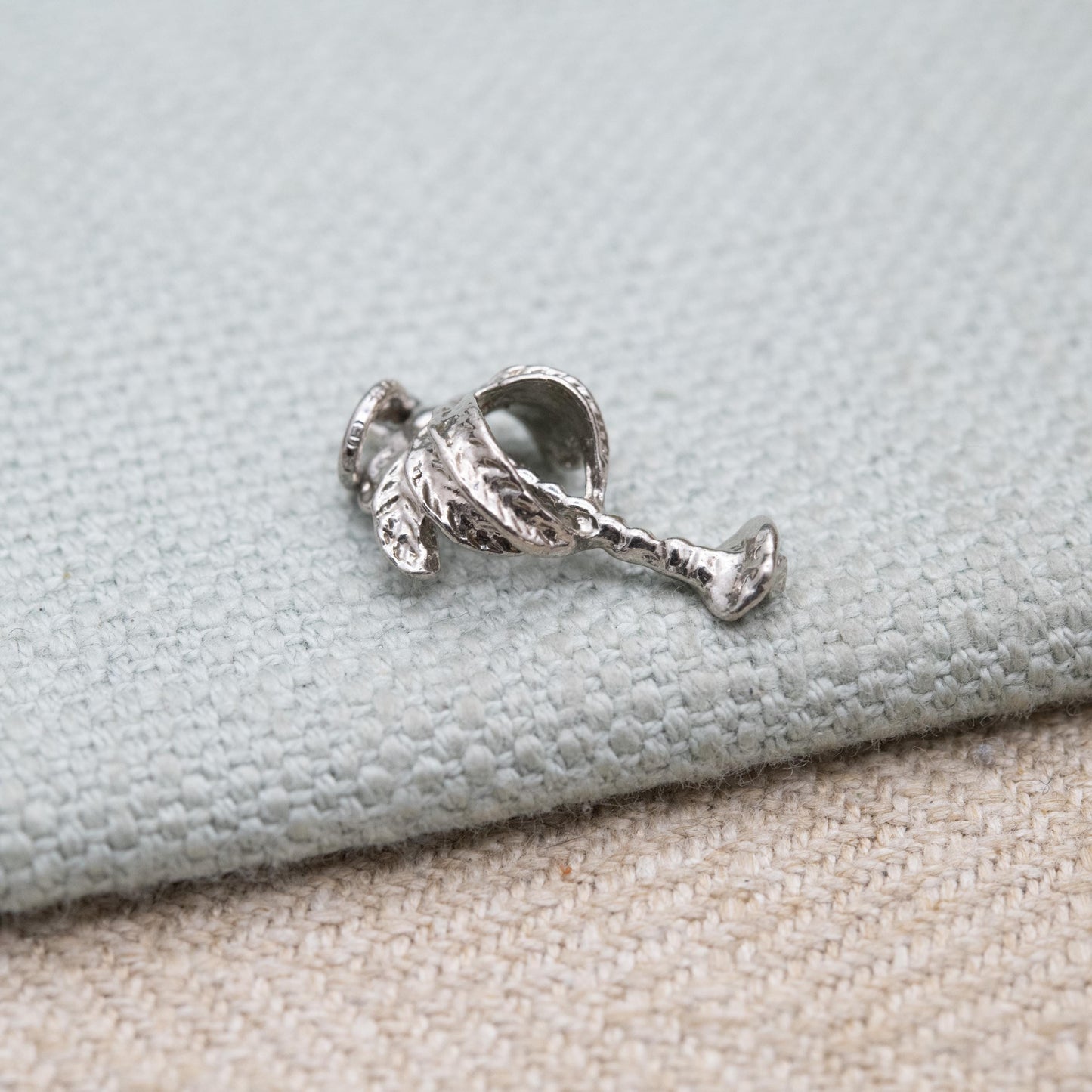 Vintage Silver Palm Tree Charm Pendant - Tropical Travel Charm | Souvenir Gift for Charm Bracelet