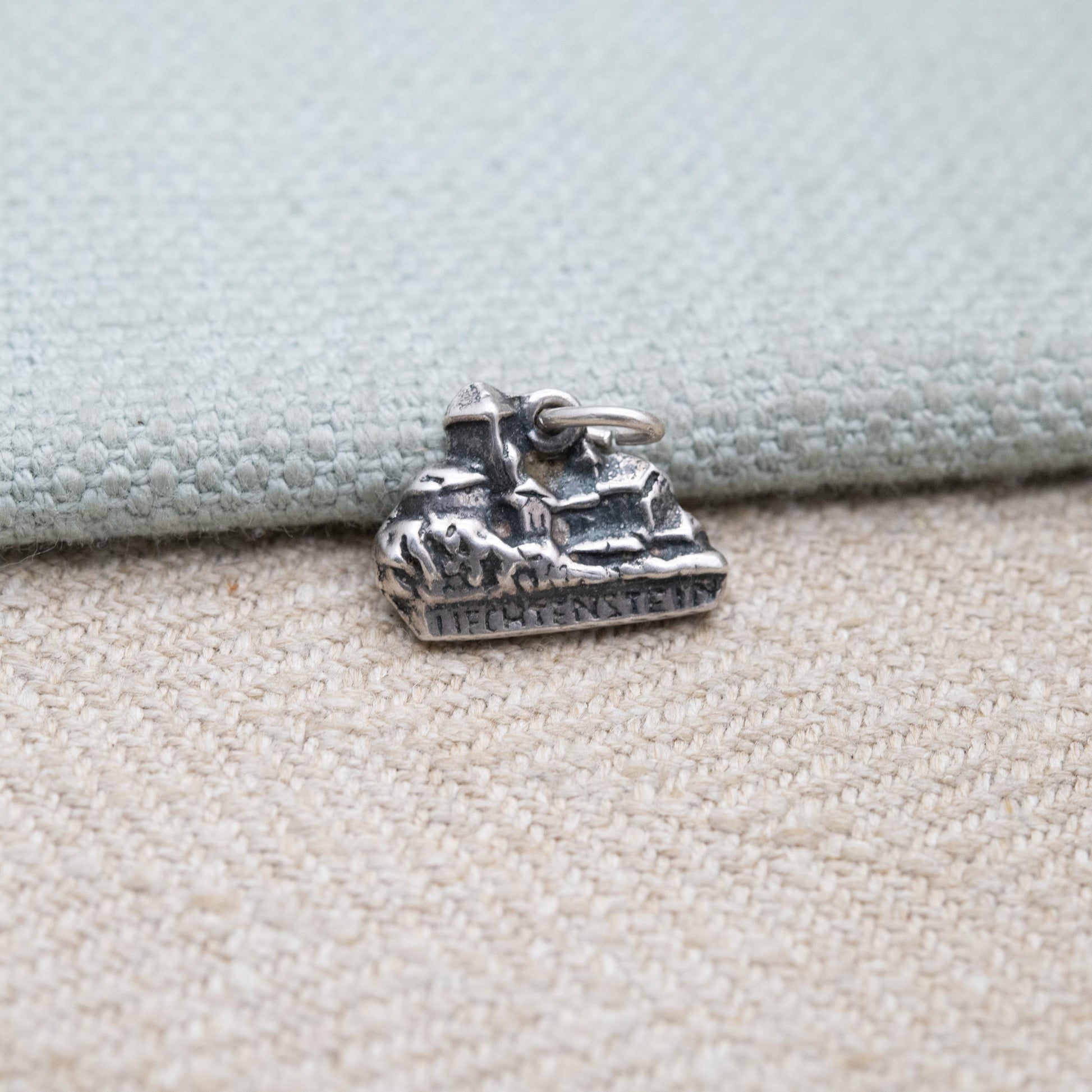 Vintage European Silver Liechtenstein Charm Pendant - European Castle Travel Souvenir | Gift for Charm Bracelet
