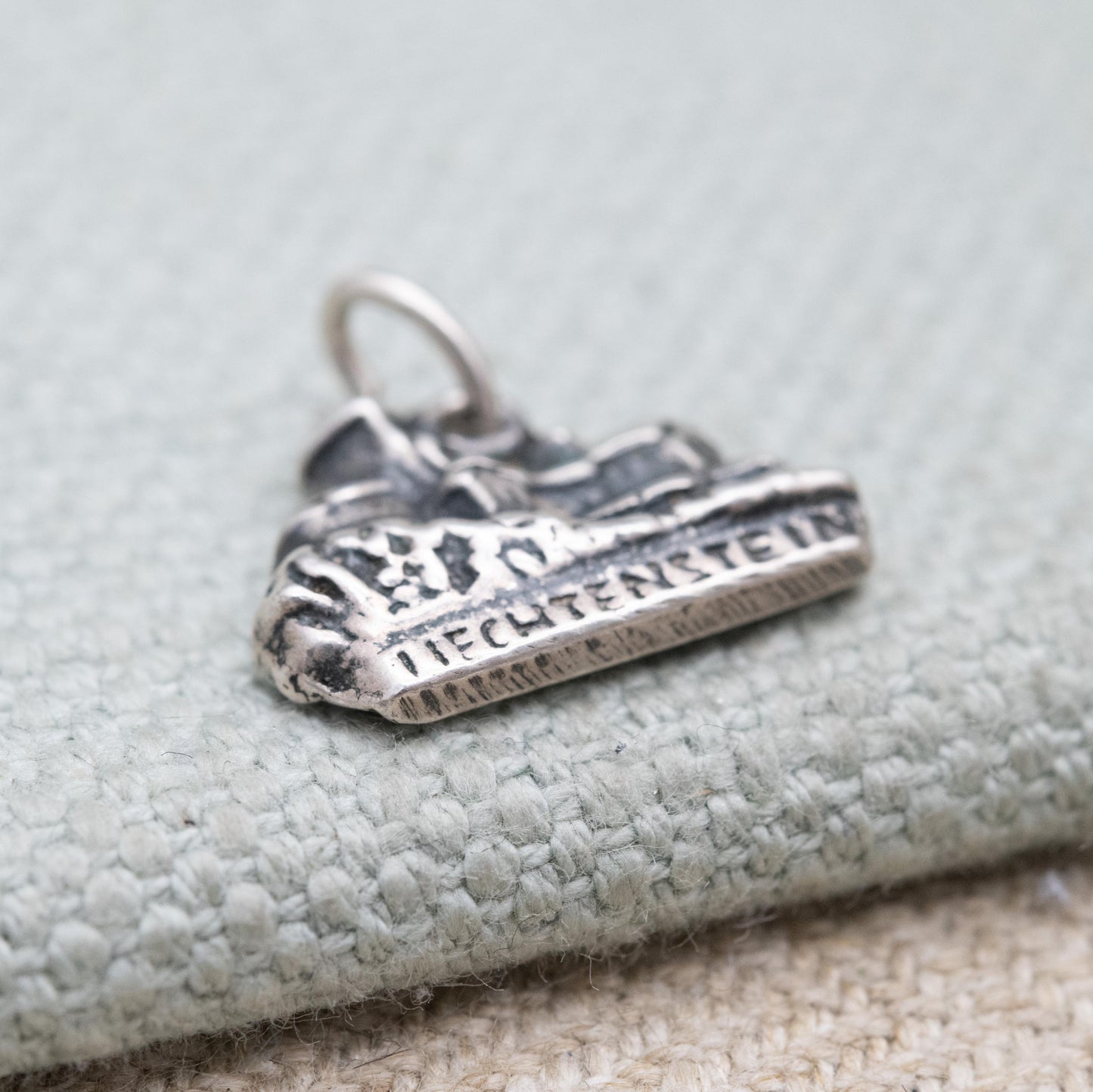 Vintage European Silver Liechtenstein Charm Pendant - European Castle Travel Souvenir | Gift for Charm Bracelet