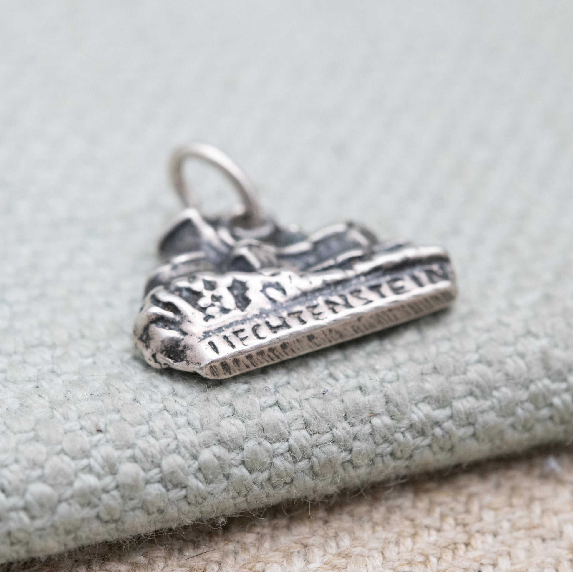 Vintage European Silver Liechtenstein Charm Pendant - European Castle Travel Souvenir | Gift for Charm Bracelet