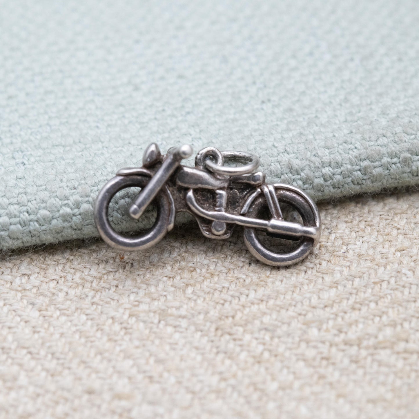 Vintage Sterling Silver Motorbike Charm Pendant - Vintage Motor Bike Vehicle | Gift for Charm Bracelet