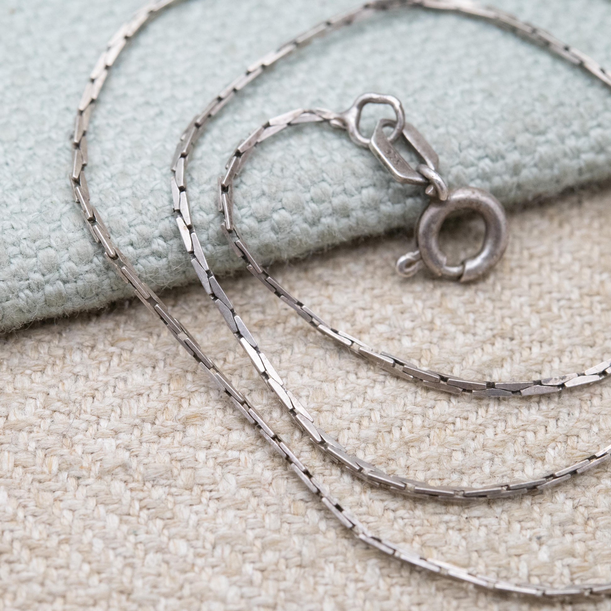 Vintage Sterling Silver Trace Chain Necklace - Quality Solid Silver Necklace Unisex Design | 16"