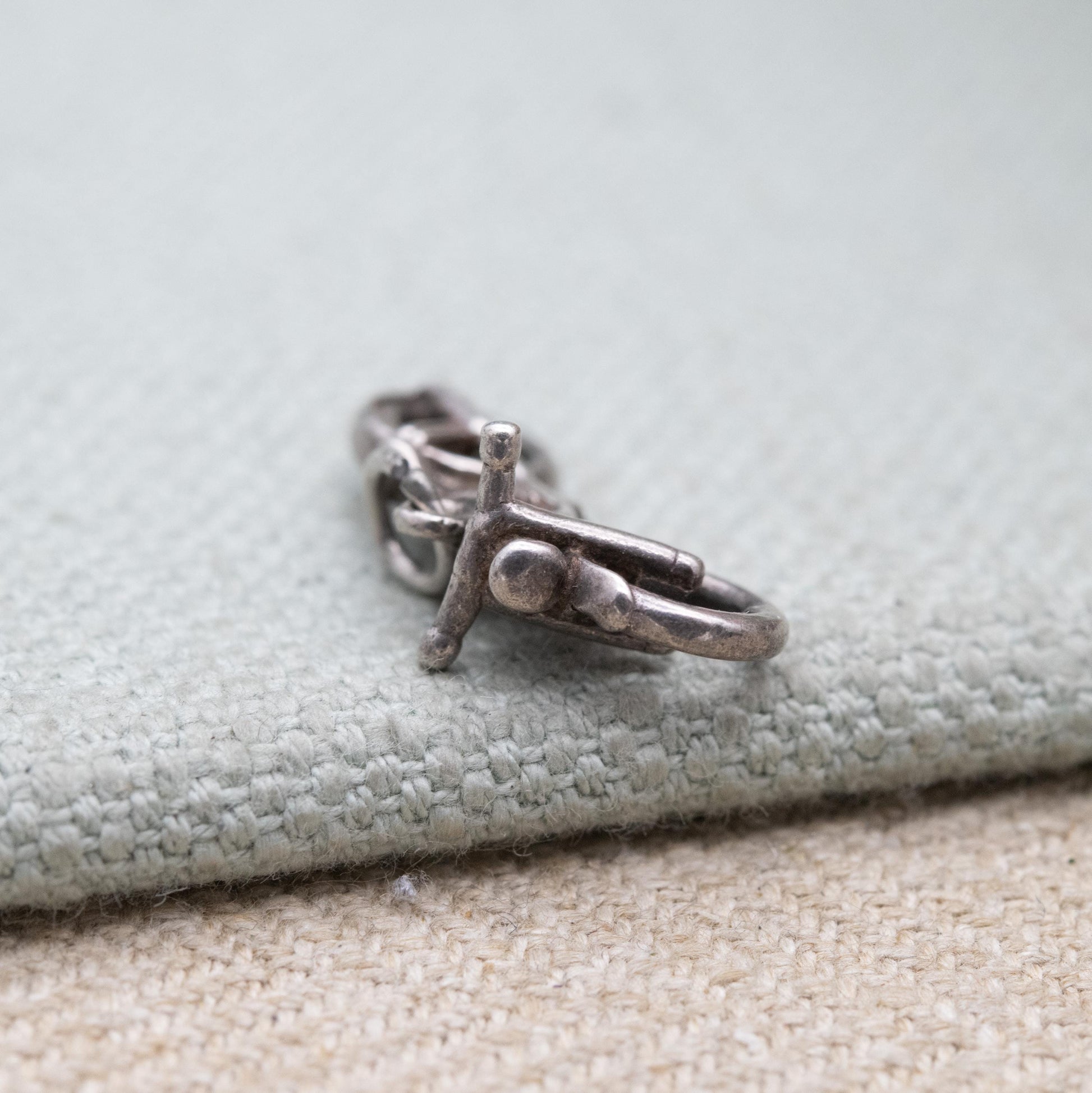 Vintage Sterling Silver Motorbike Charm Pendant - Vintage Motor Bike Vehicle | Gift for Charm Bracelet