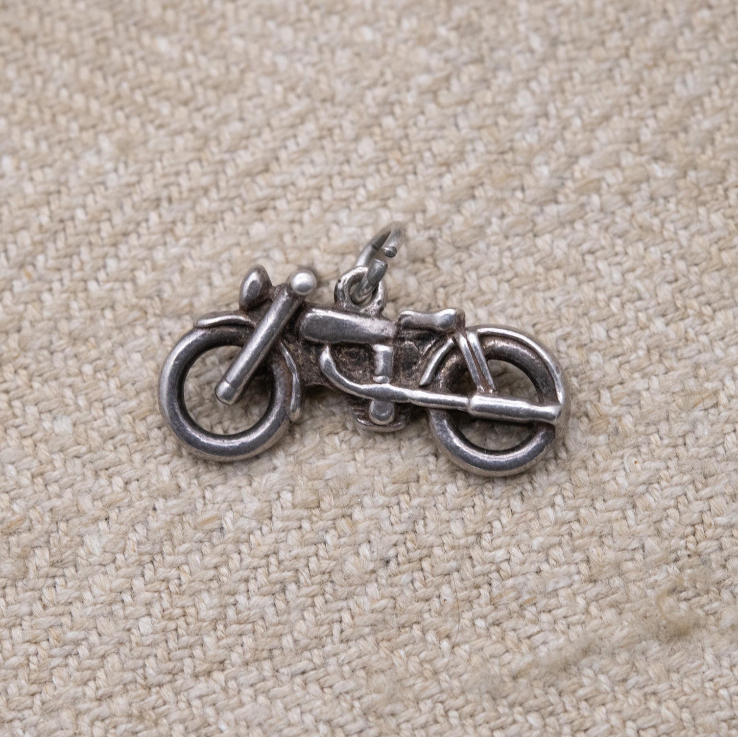 Vintage Sterling Silver Motorbike Charm Pendant - Vintage Motor Bike Vehicle | Gift for Charm Bracelet