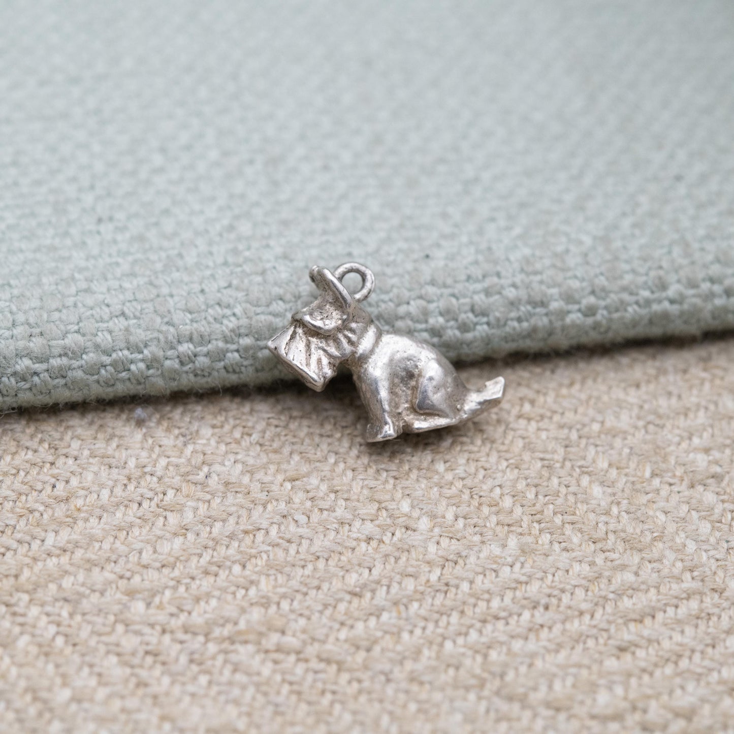 Vintage Sterling Silver Scottie Dog Charm Pendant - Scottish Terrier Dog Charm | Gift for Charm Bracelet