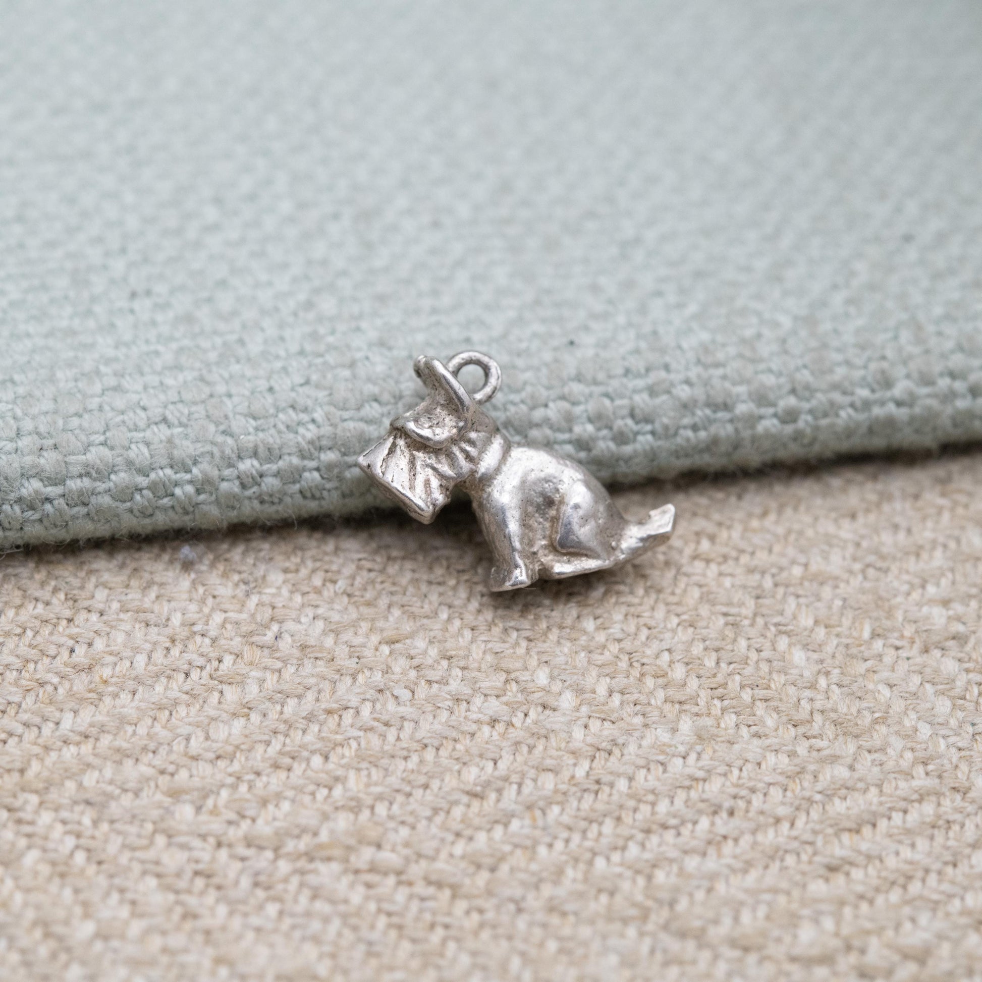 Vintage Sterling Silver Scottie Dog Charm Pendant - Scottish Terrier Dog Charm | Gift for Charm Bracelet