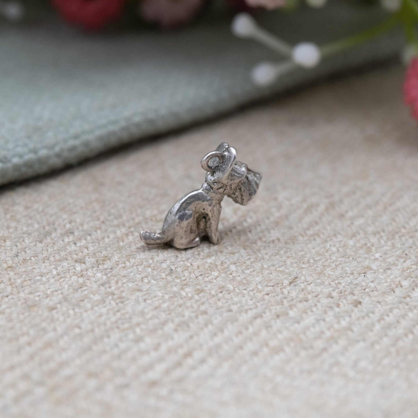 Vintage Sterling Silver Scottie Dog Charm Pendant - Scottish Terrier Dog Charm | Gift for Charm Bracelet