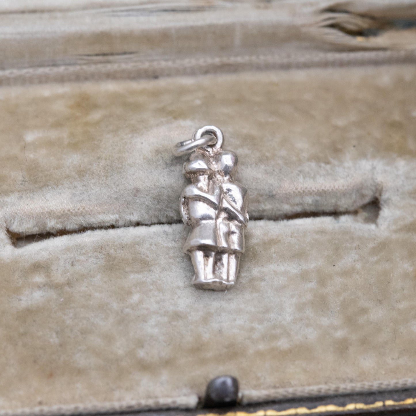 Vintage Sterling Silver Bride and Groom Charm Pendant - Wedding Day Gift for Charm Bracelet
