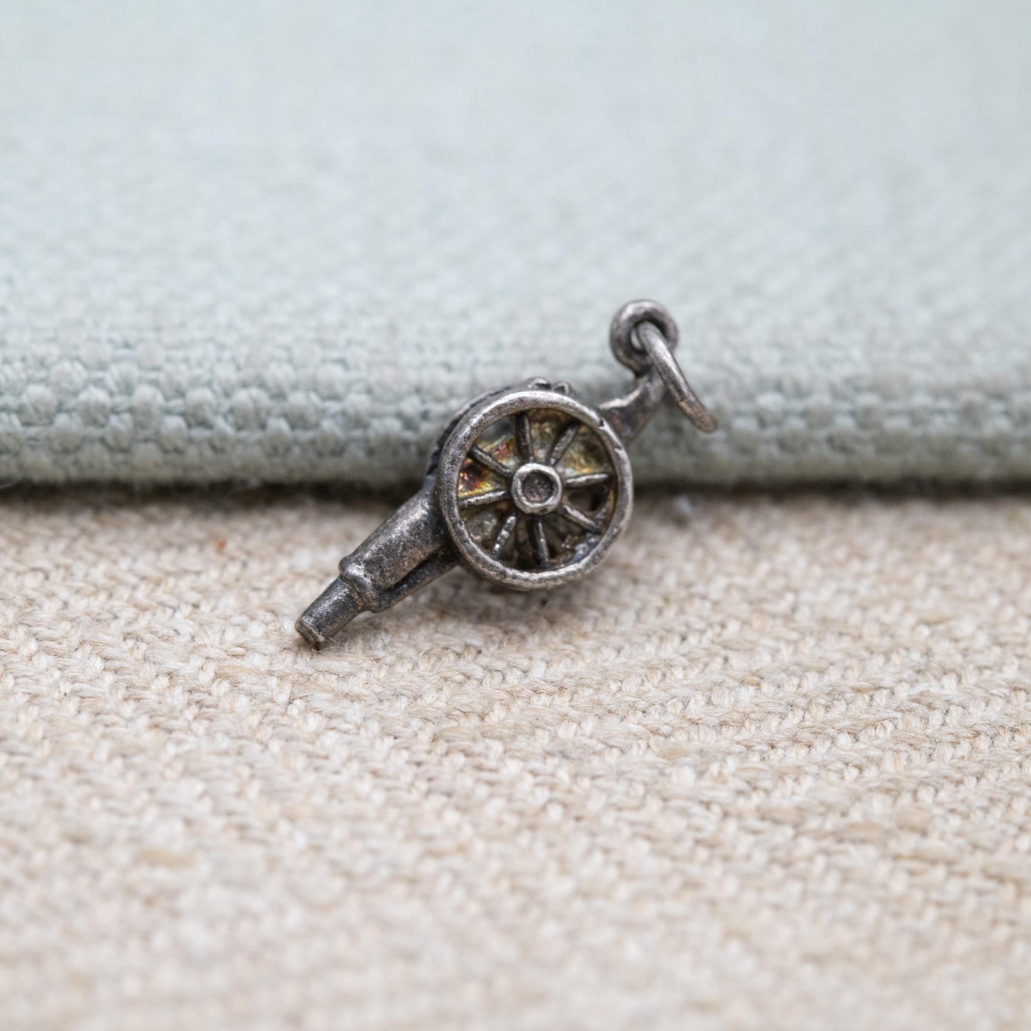 Vintage Sterling Silver Canon Charm Pendant - Gun | Collectable Weaponry Souvenir Gift for Charm Bracelet