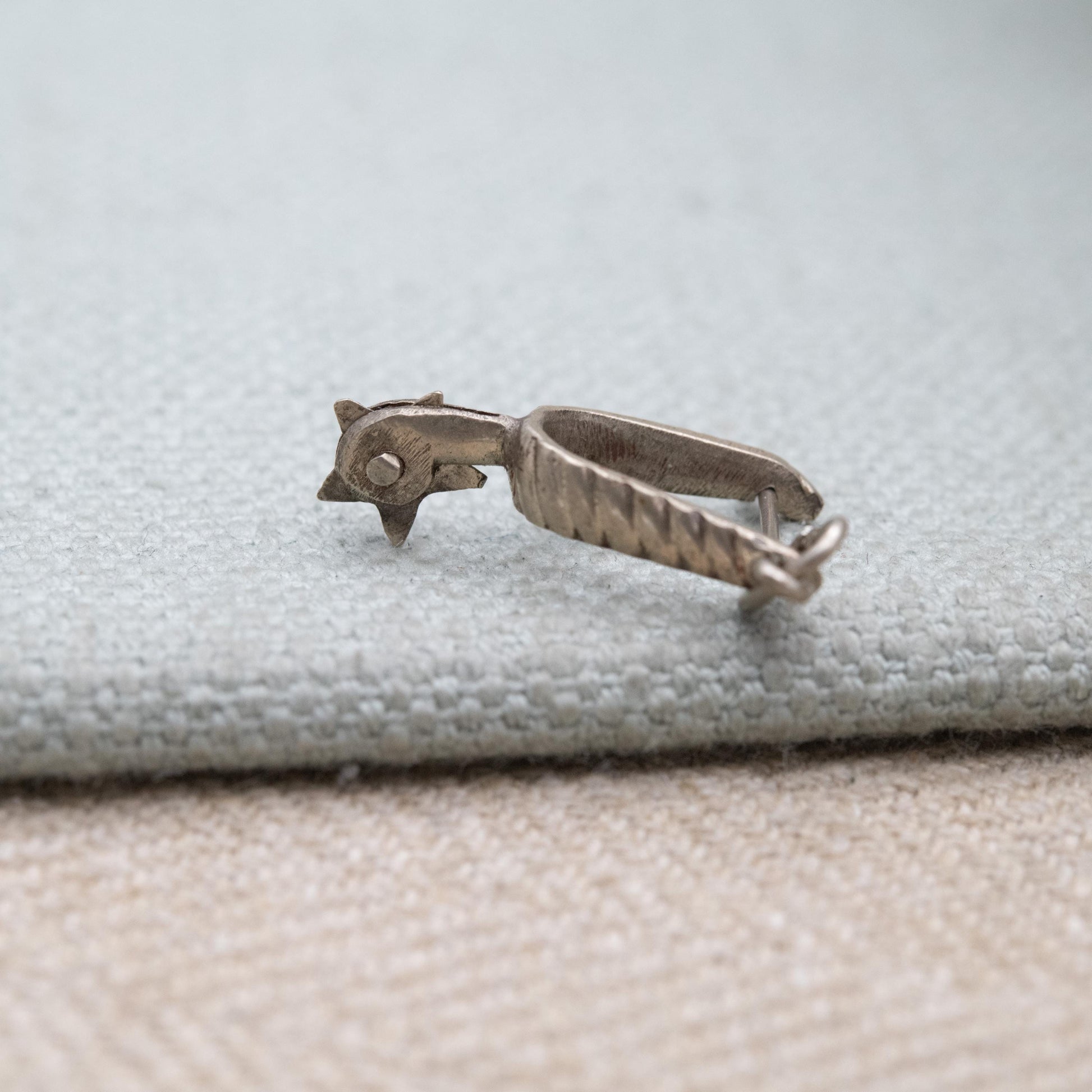 Vintage Sterling Silver Stirrup Charm Pendant - Spurs | Cowboy Horse Riding Charm | Souvenir Gift for Charm Bracelet