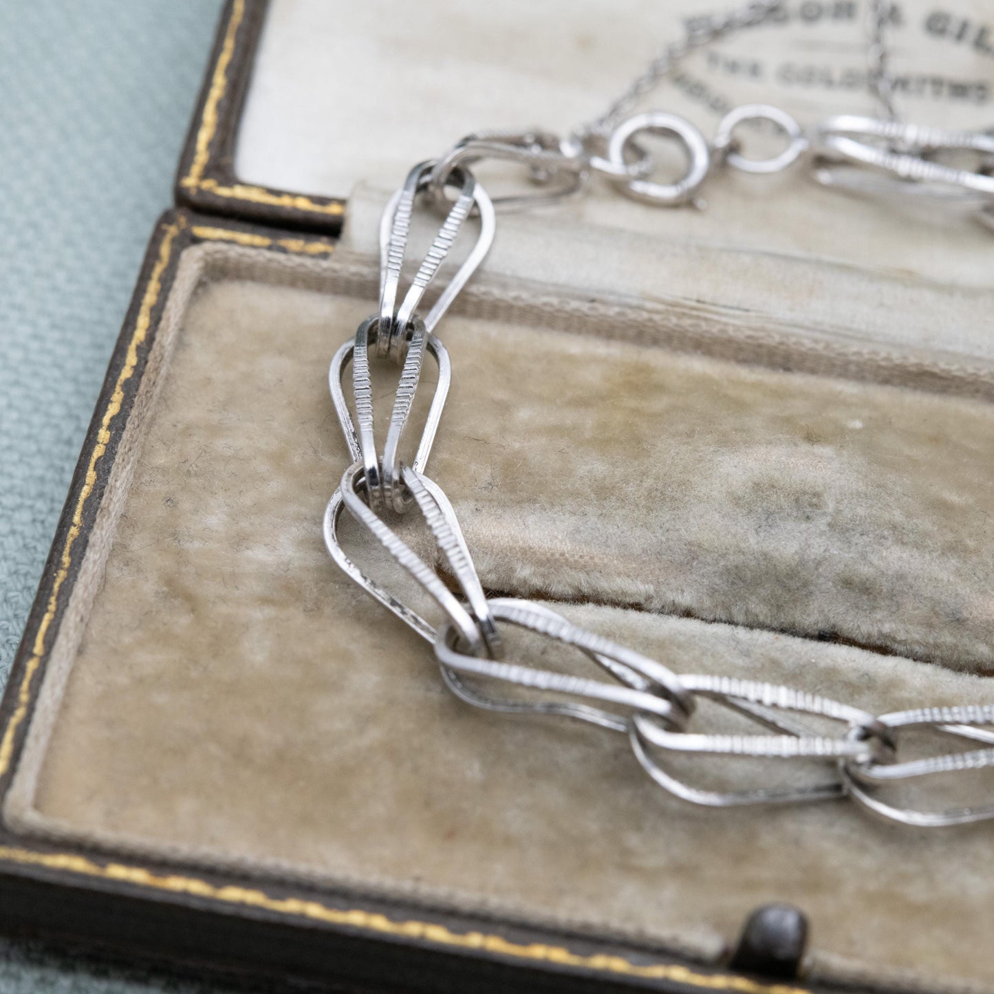 Vintage Sterling Silver Fancy Link Bracelet - Unisex Gift for Him Her