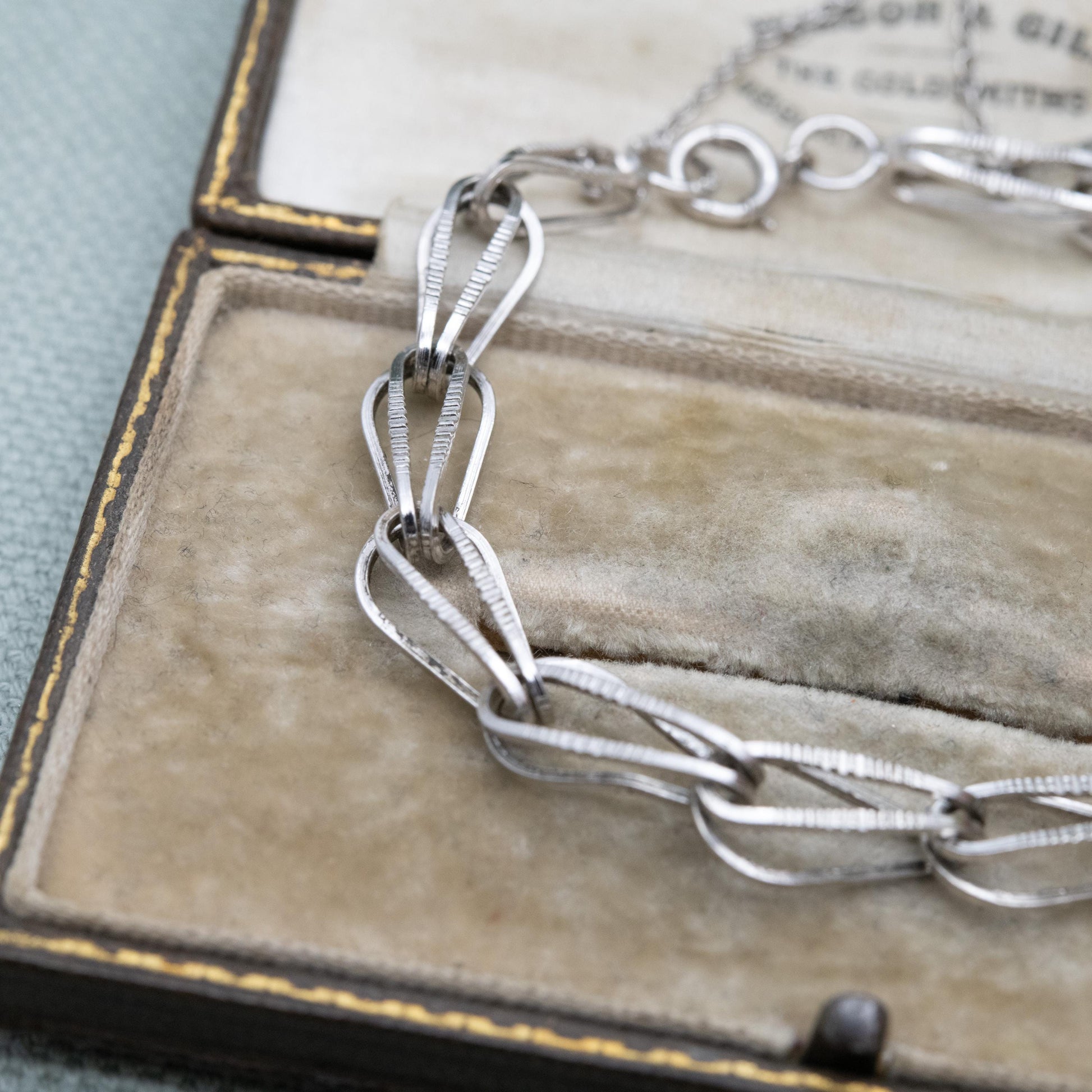 Vintage Sterling Silver Fancy Link Bracelet - Unisex Gift for Him Her