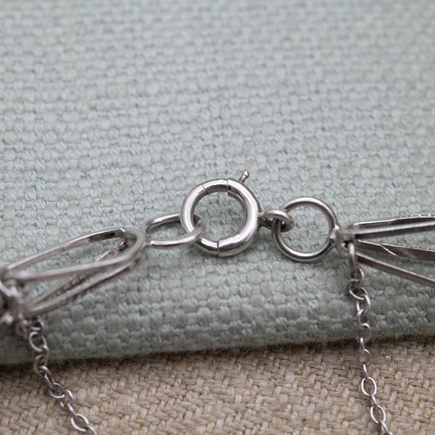 Vintage Sterling Silver Fancy Link Bracelet - Unisex Gift for Him Her