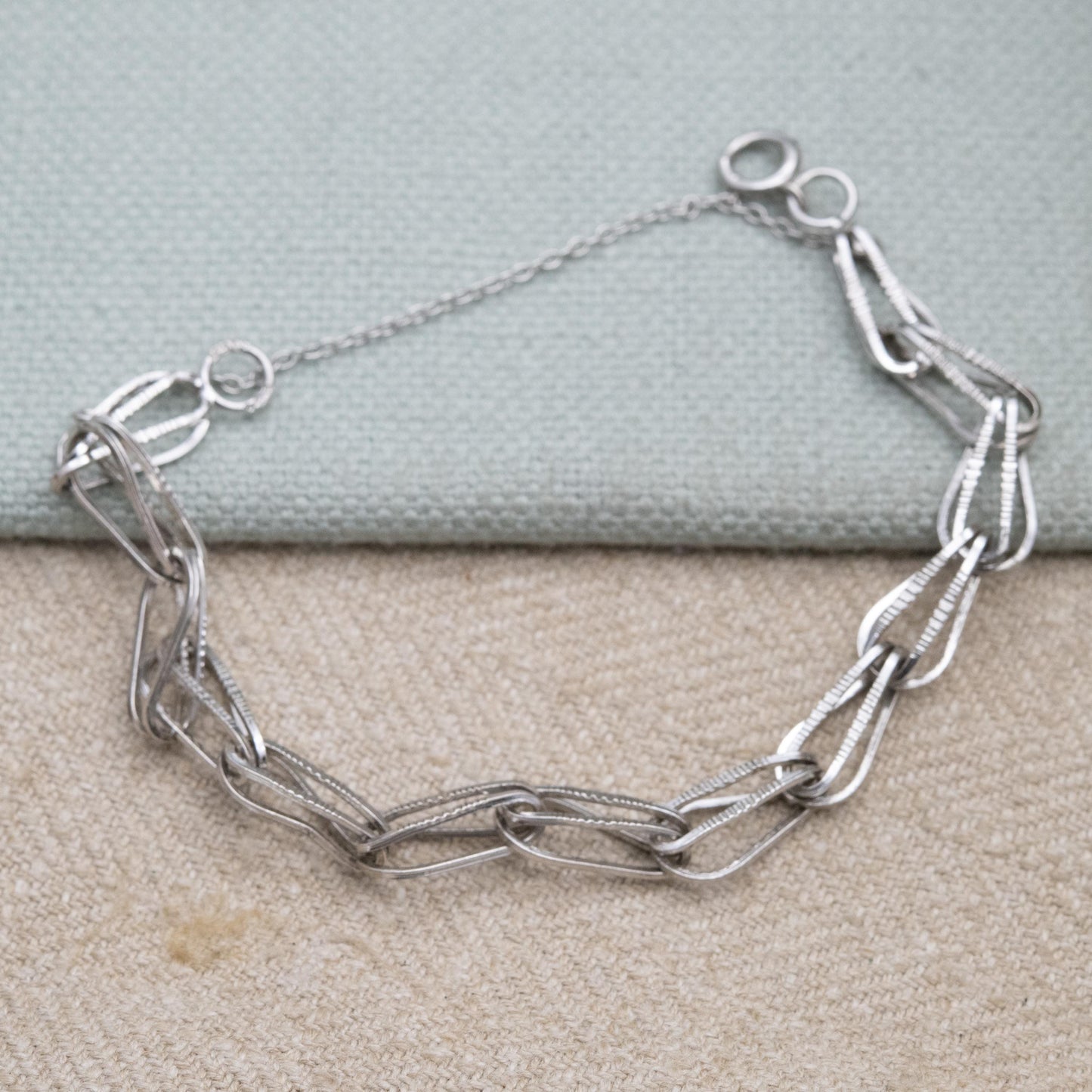 Vintage Sterling Silver Fancy Link Bracelet - Unisex Gift for Him Her