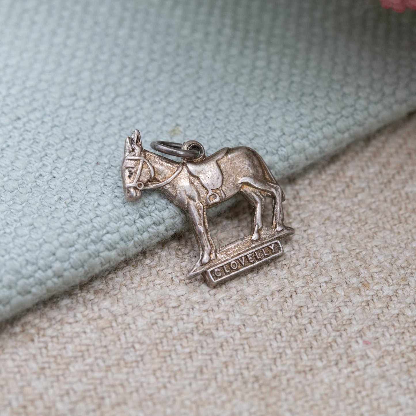 Vintage Silver Clovelly Donkey Charm Pendant - Devon Charm Signed BI | Animal | Souvenir Gift for Charm Bracelet